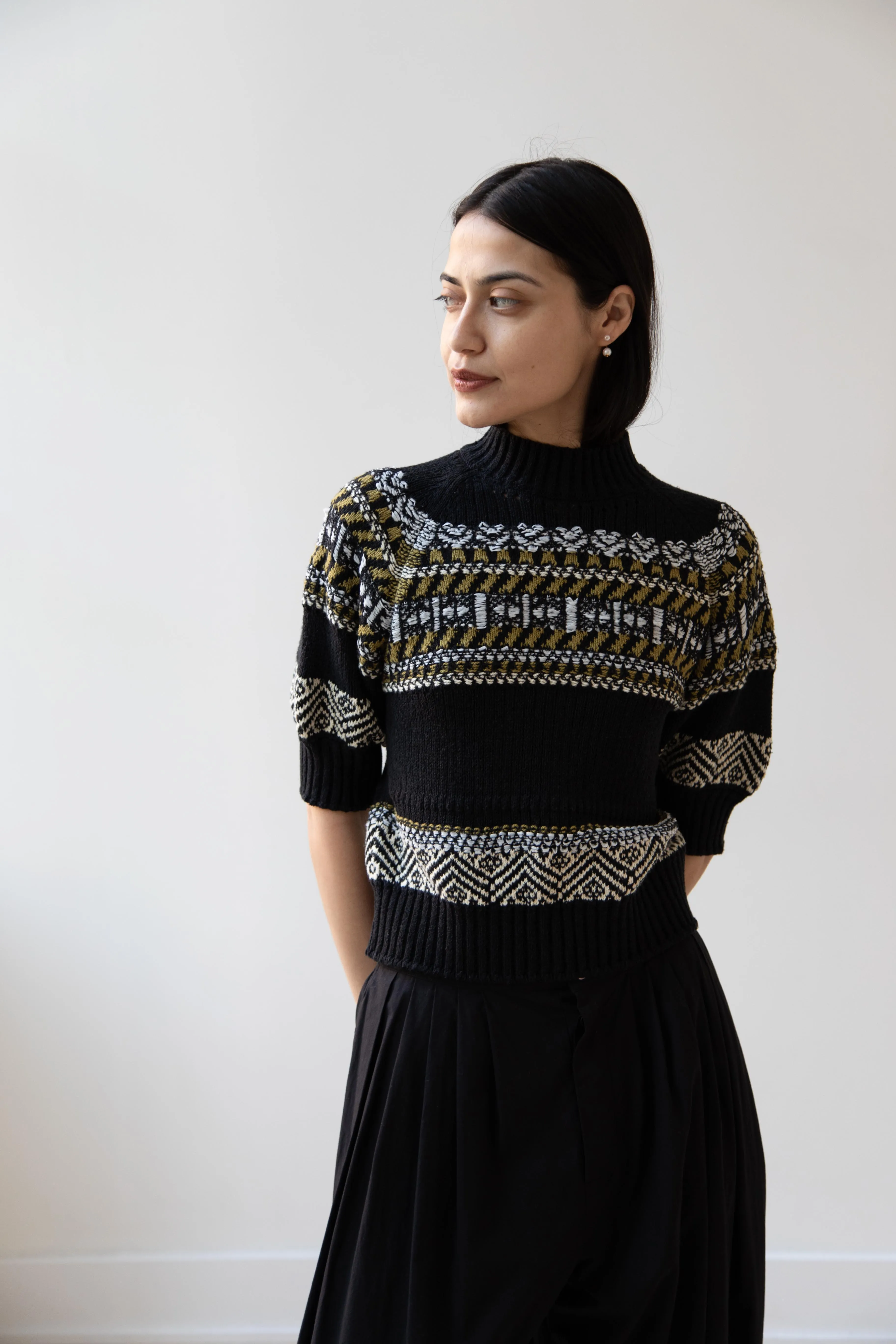 Aseedonclöud | Family Traditions Knit Top in Black