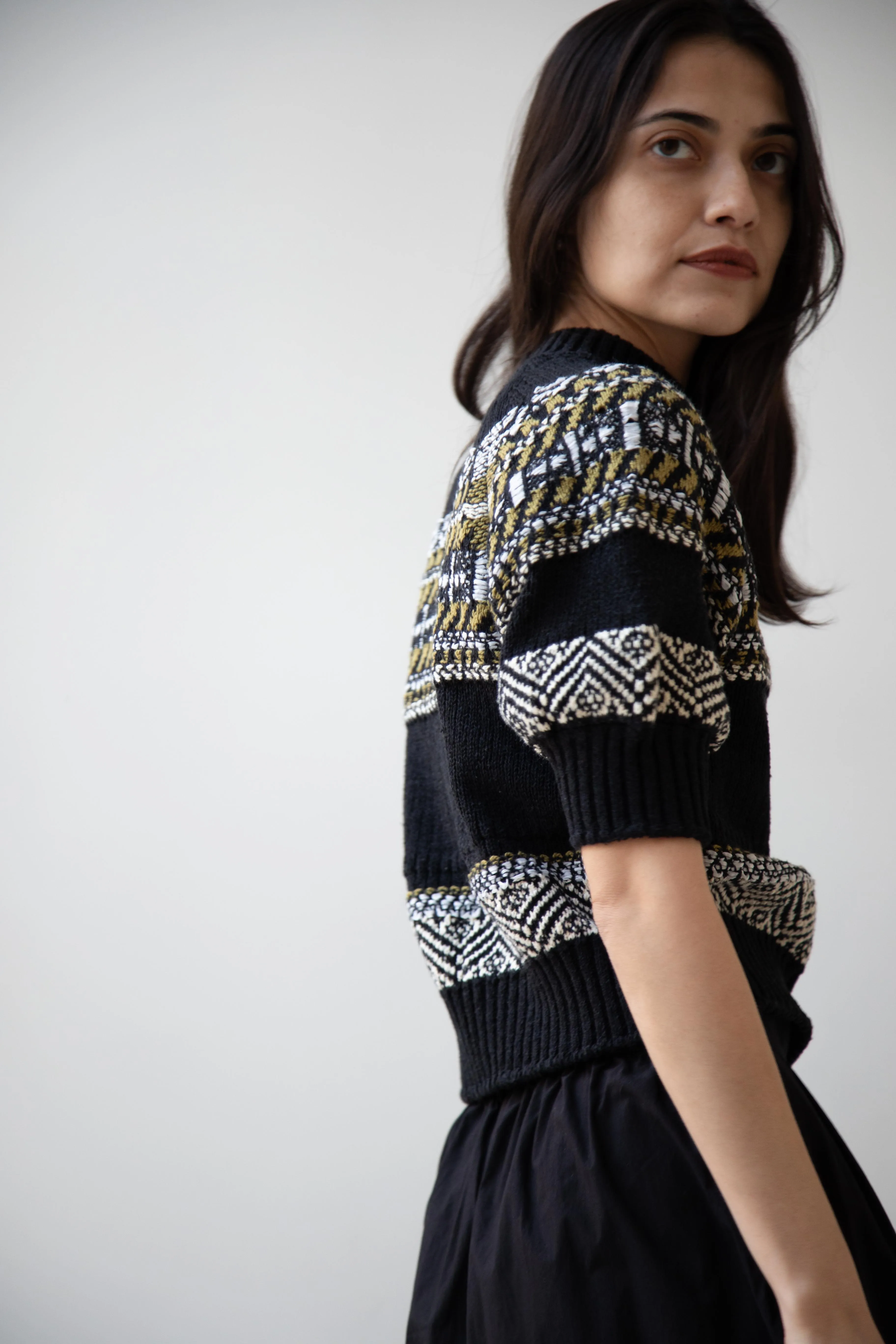 Aseedonclöud | Family Traditions Knit Top in Black