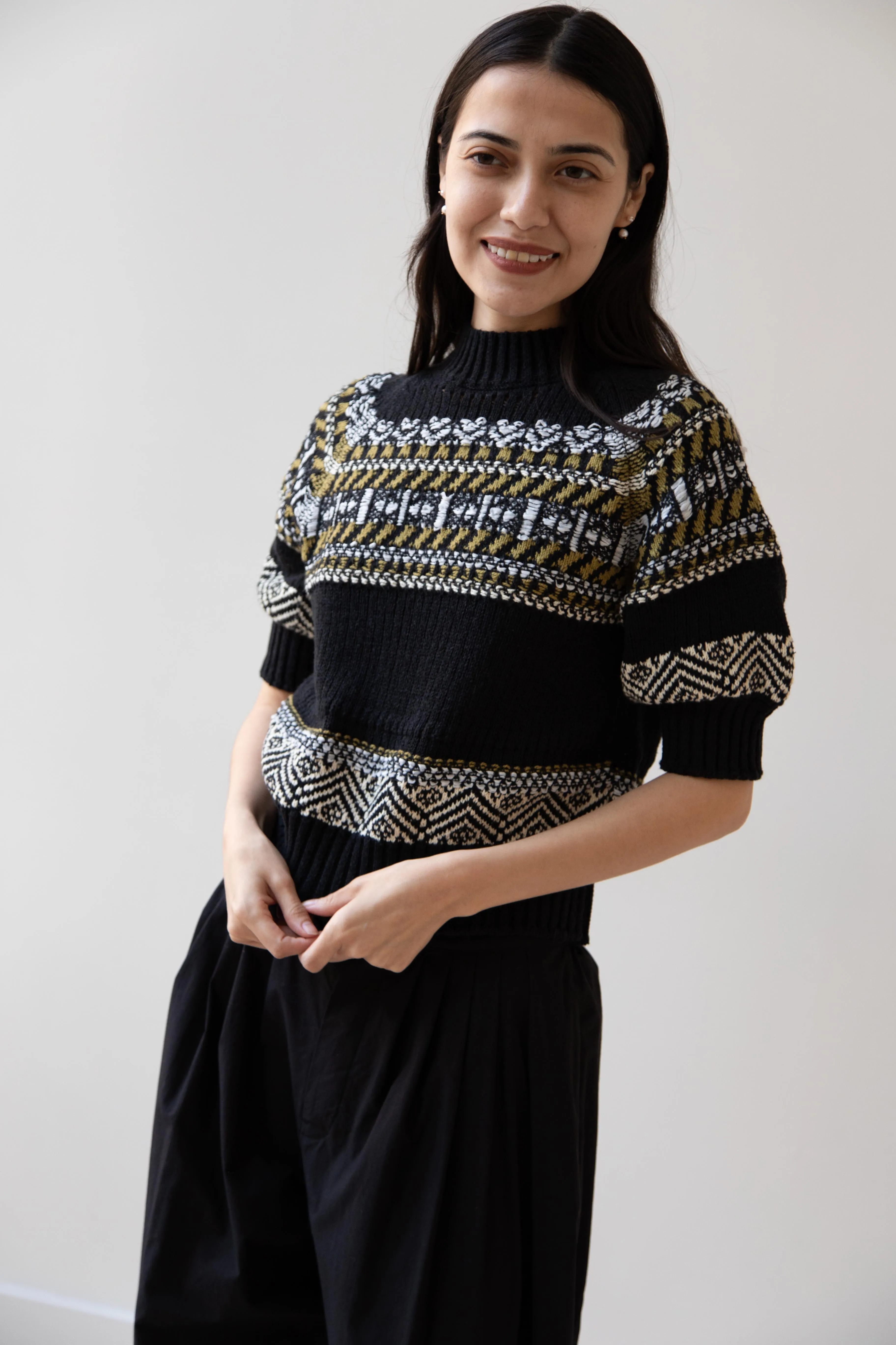 Aseedonclöud | Family Traditions Knit Top in Black