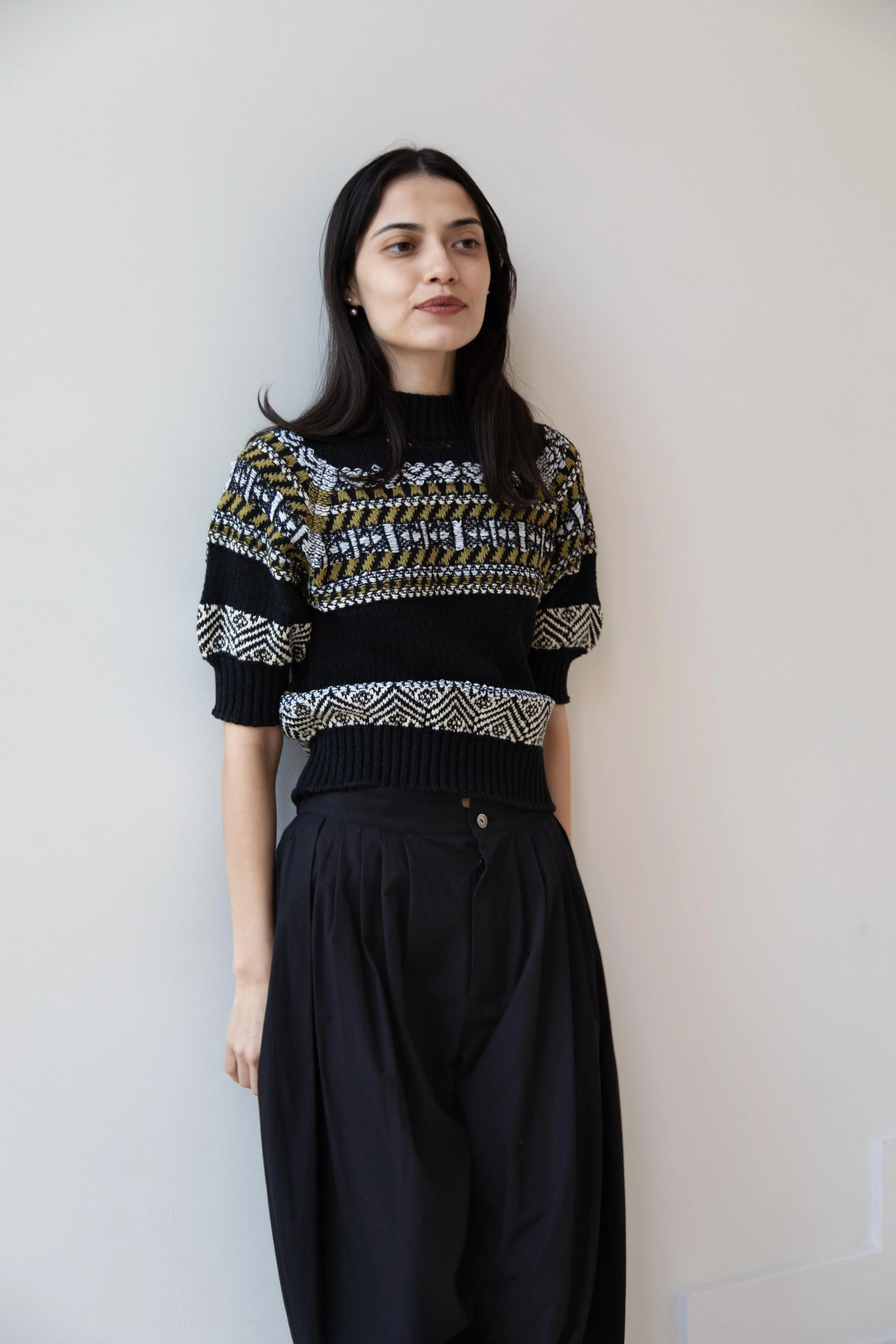 Aseedonclöud | Family Traditions Knit Top in Black