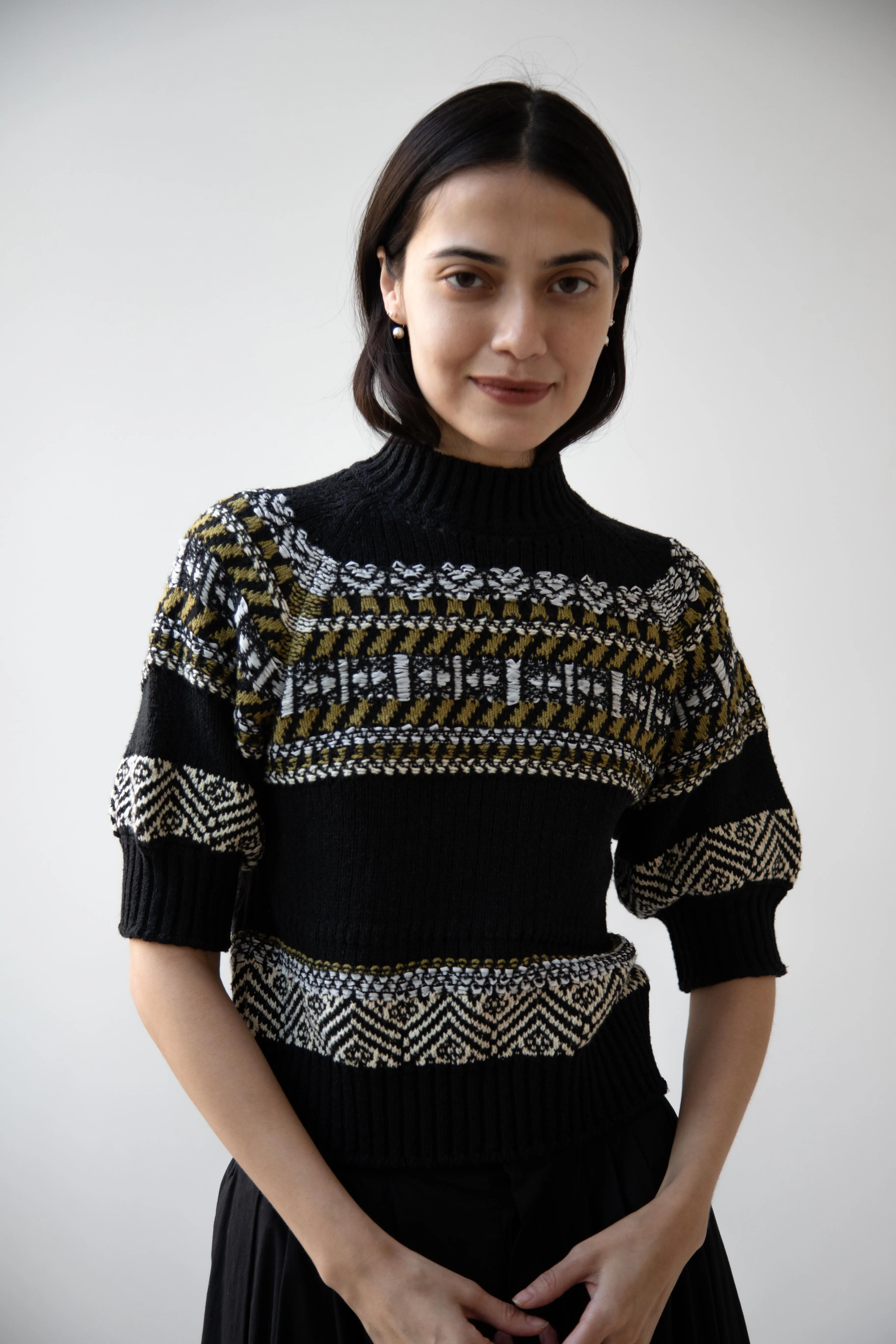 Aseedonclöud | Family Traditions Knit Top in Black