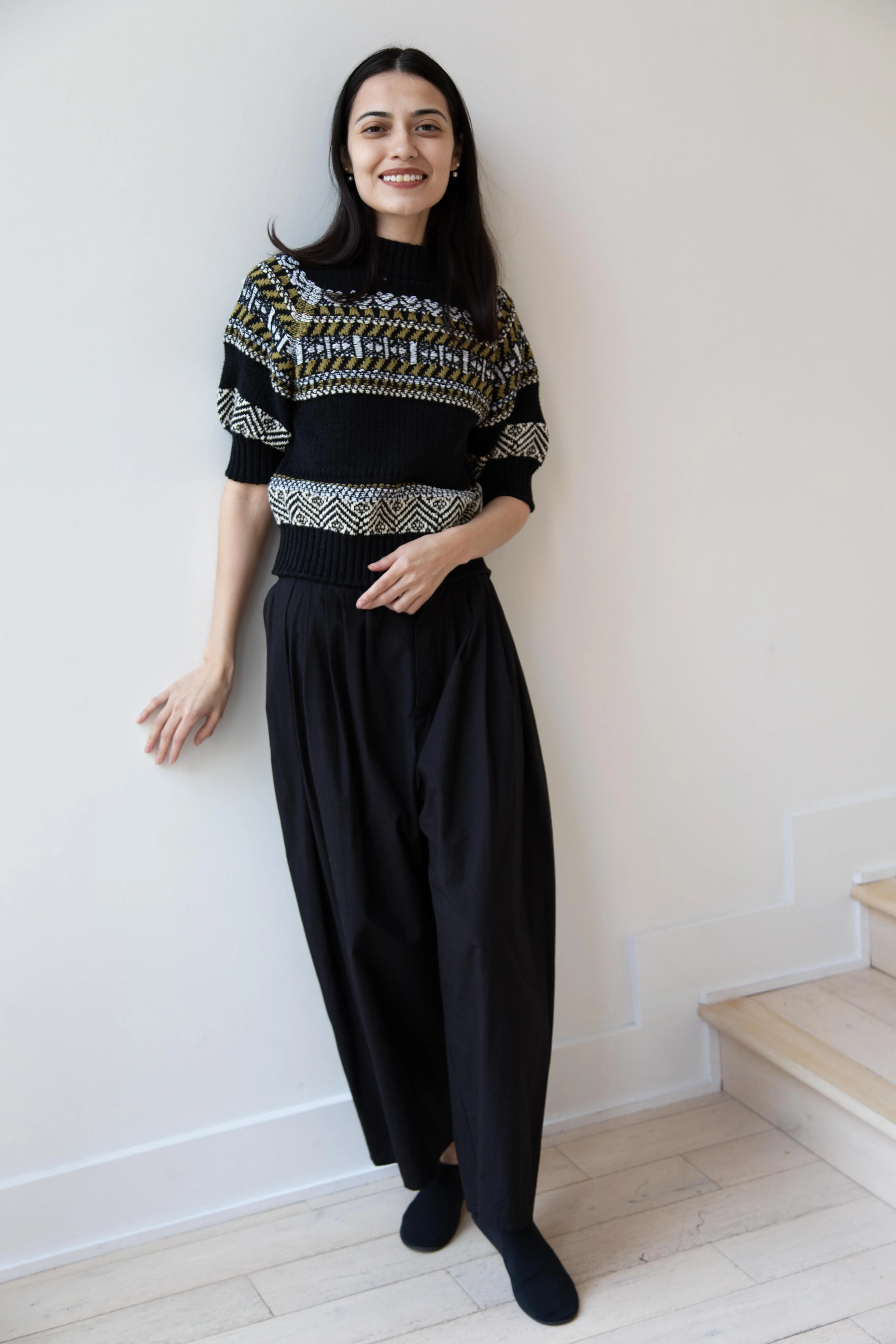 Aseedonclöud | Family Traditions Knit Top in Black