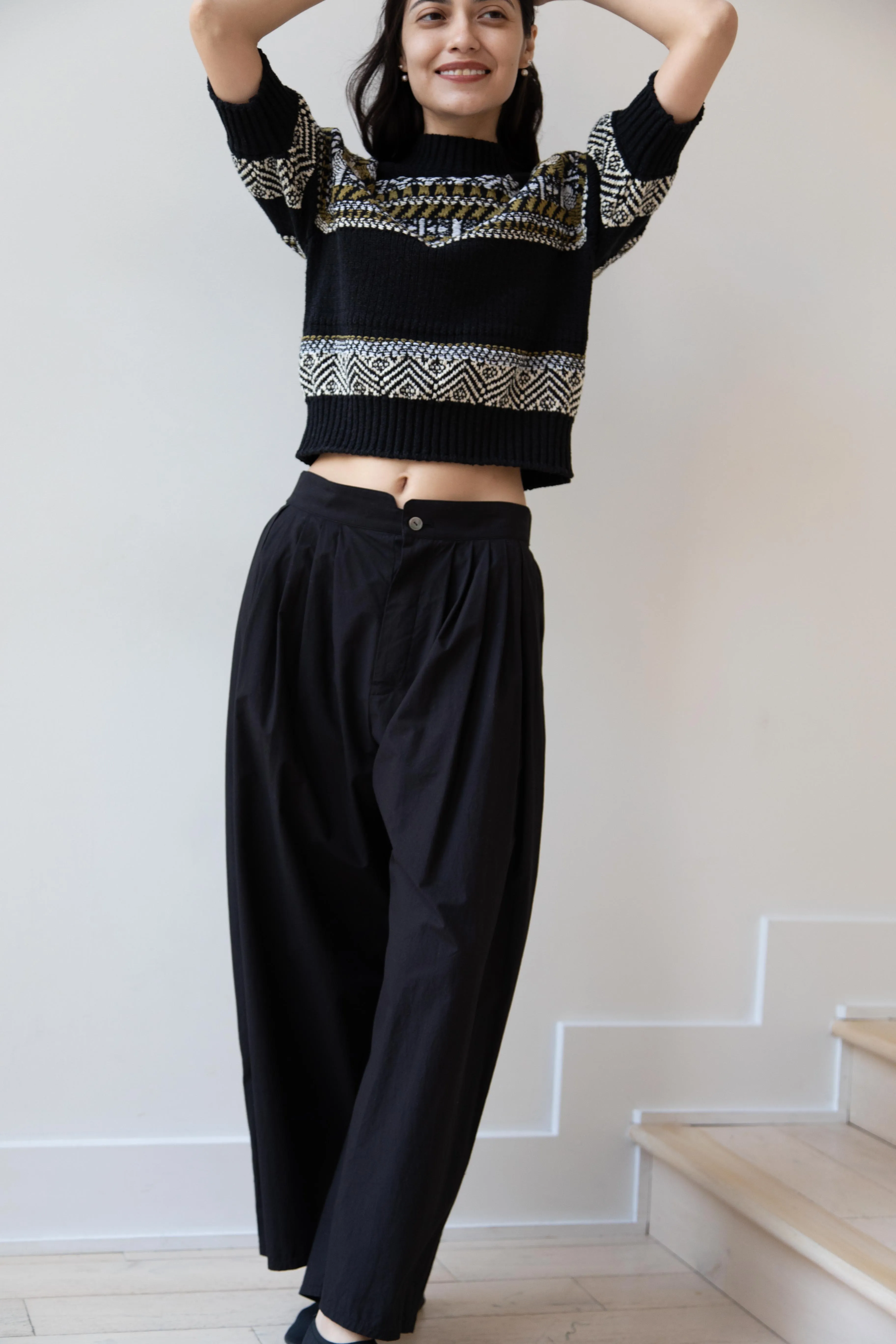 Aseedonclöud | Family Traditions Knit Top in Black