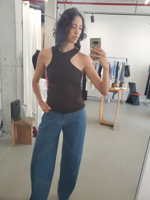 Asymmetric Racerback Tank - Earth