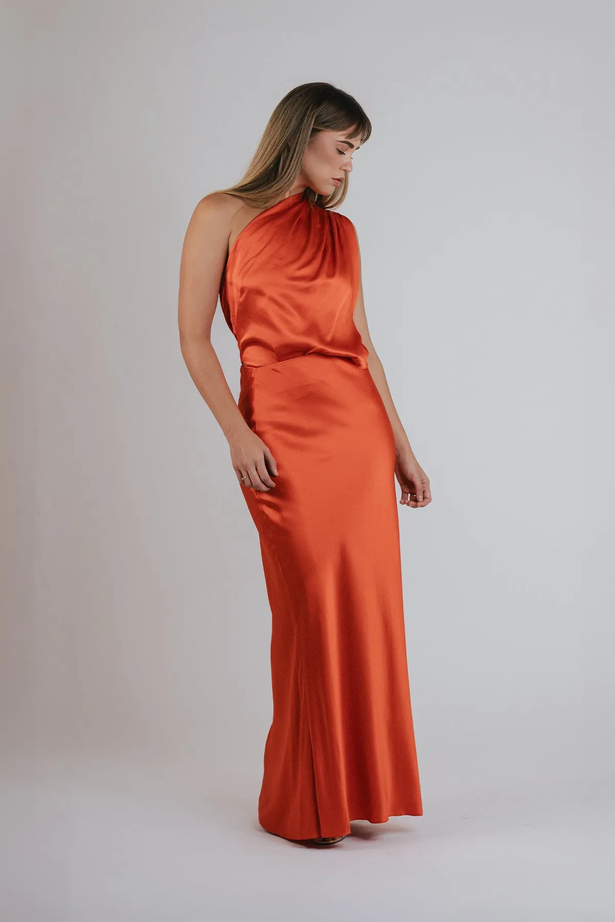 Asymmetrical Slant Top in Poppy