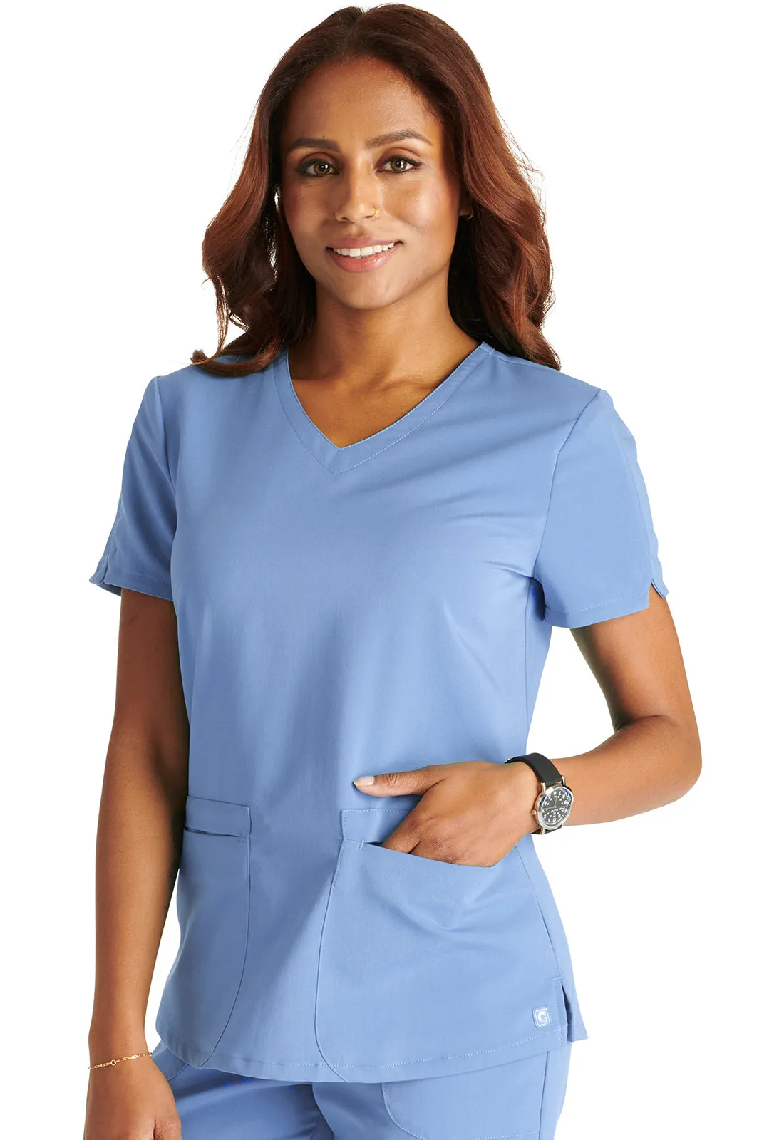 Atmos CK837A V-Neck Top Ciel