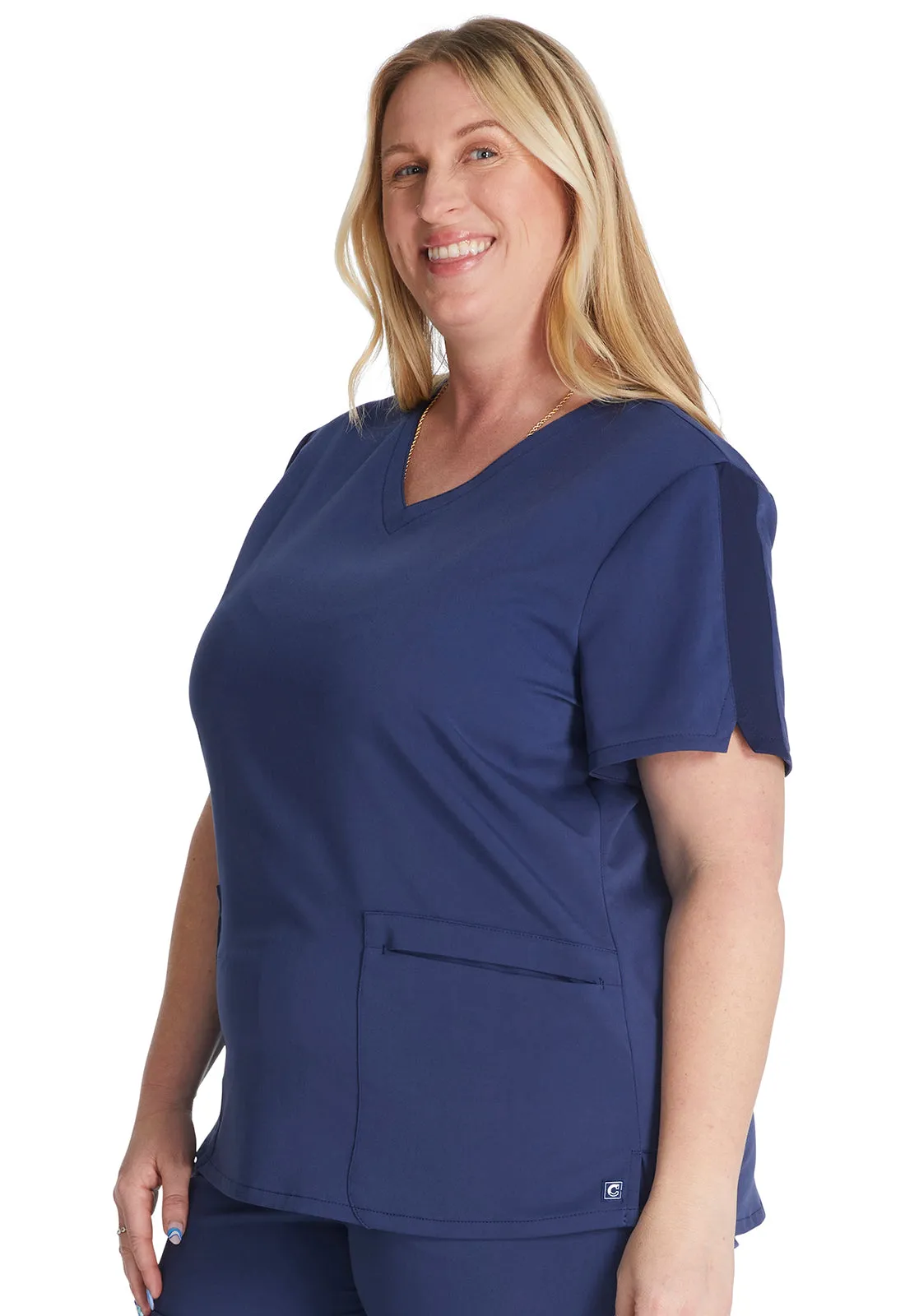 Atmos CK837A V-Neck Top Navy