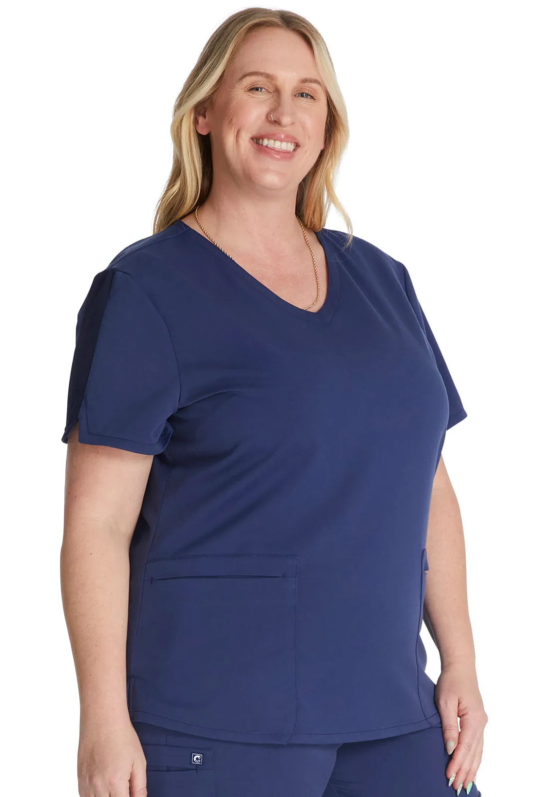 Atmos CK837A V-Neck Top Navy