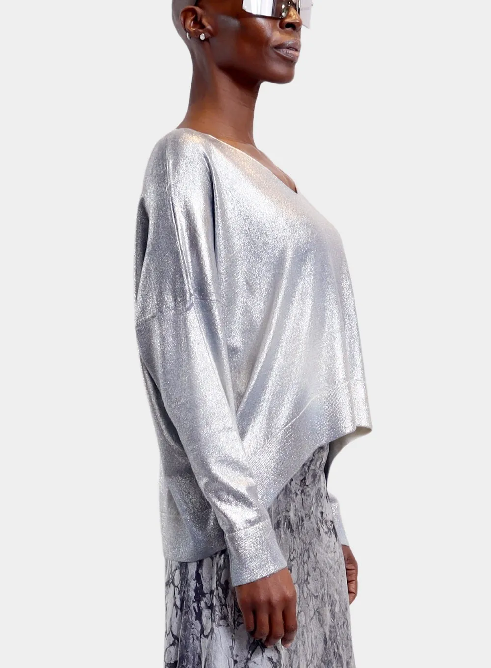 AVANT TOI | Laminated V-Neck Pullover