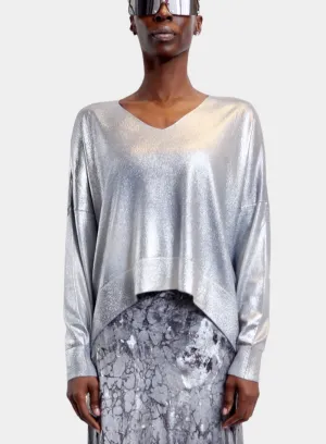 AVANT TOI | Laminated V-Neck Pullover