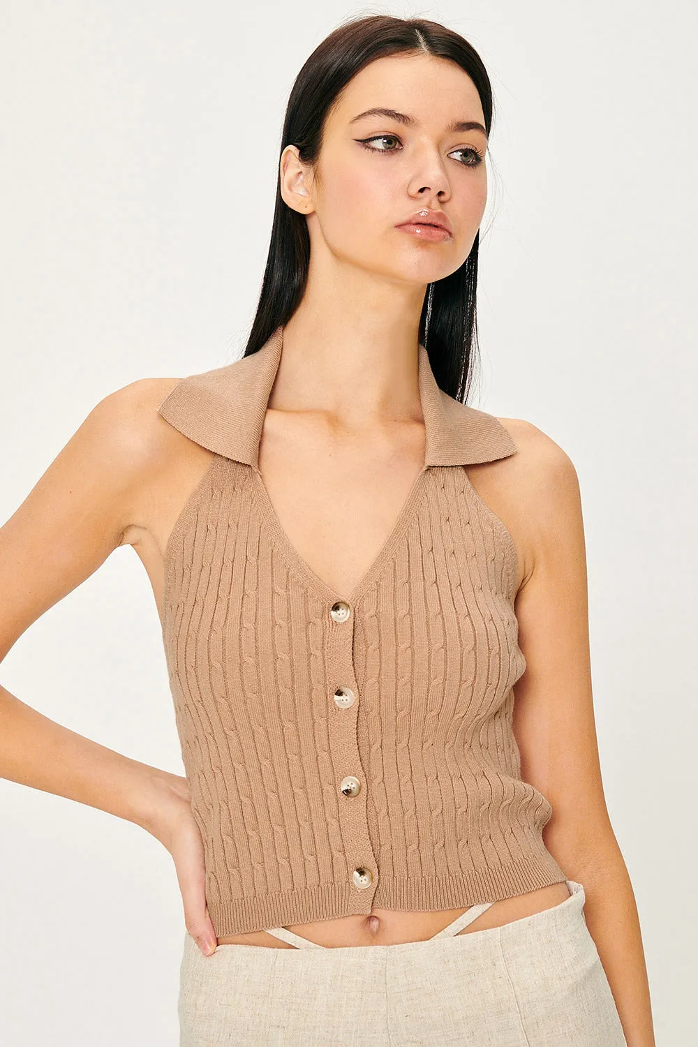 Avery Knitted Halter Neck Top