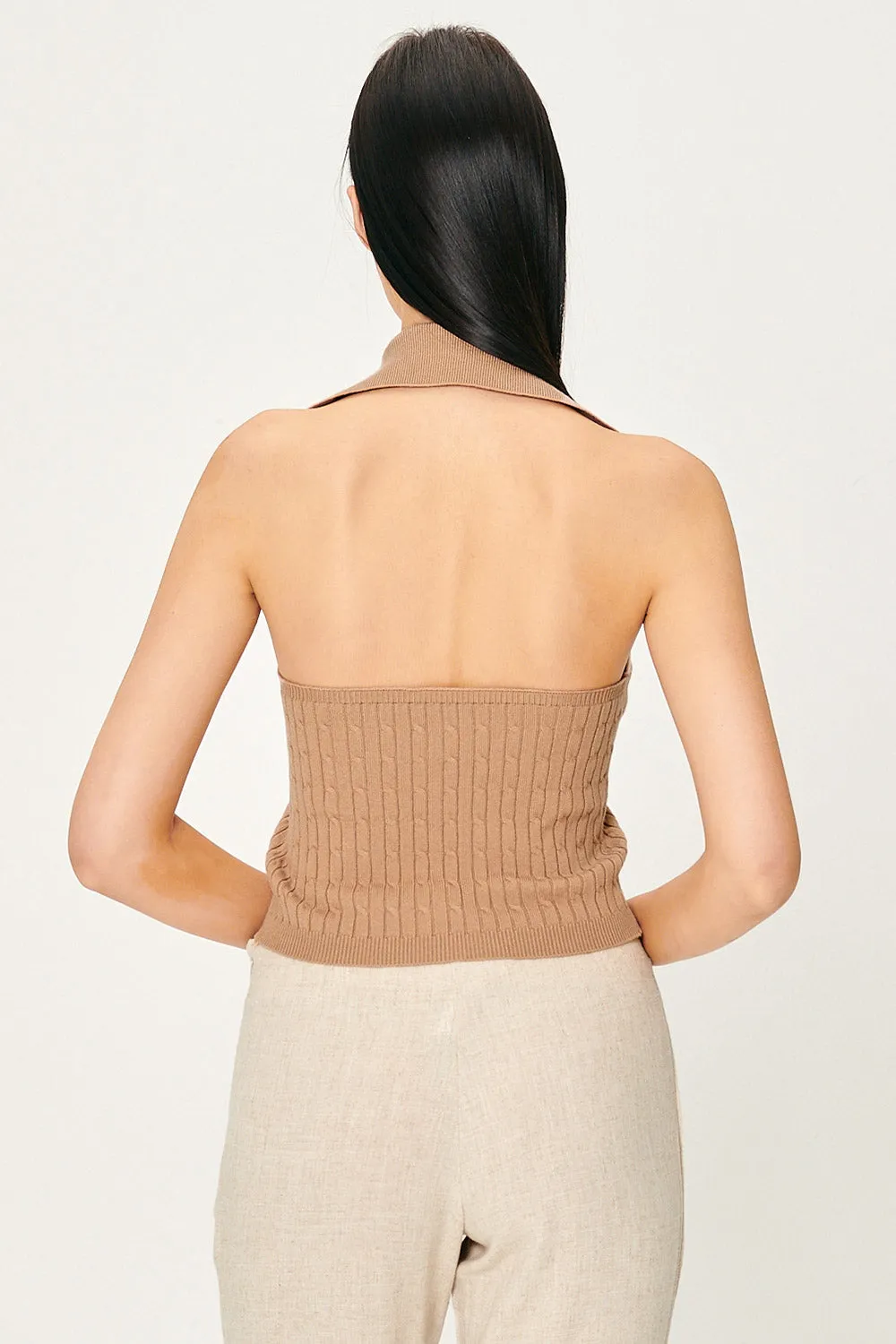 Avery Knitted Halter Neck Top
