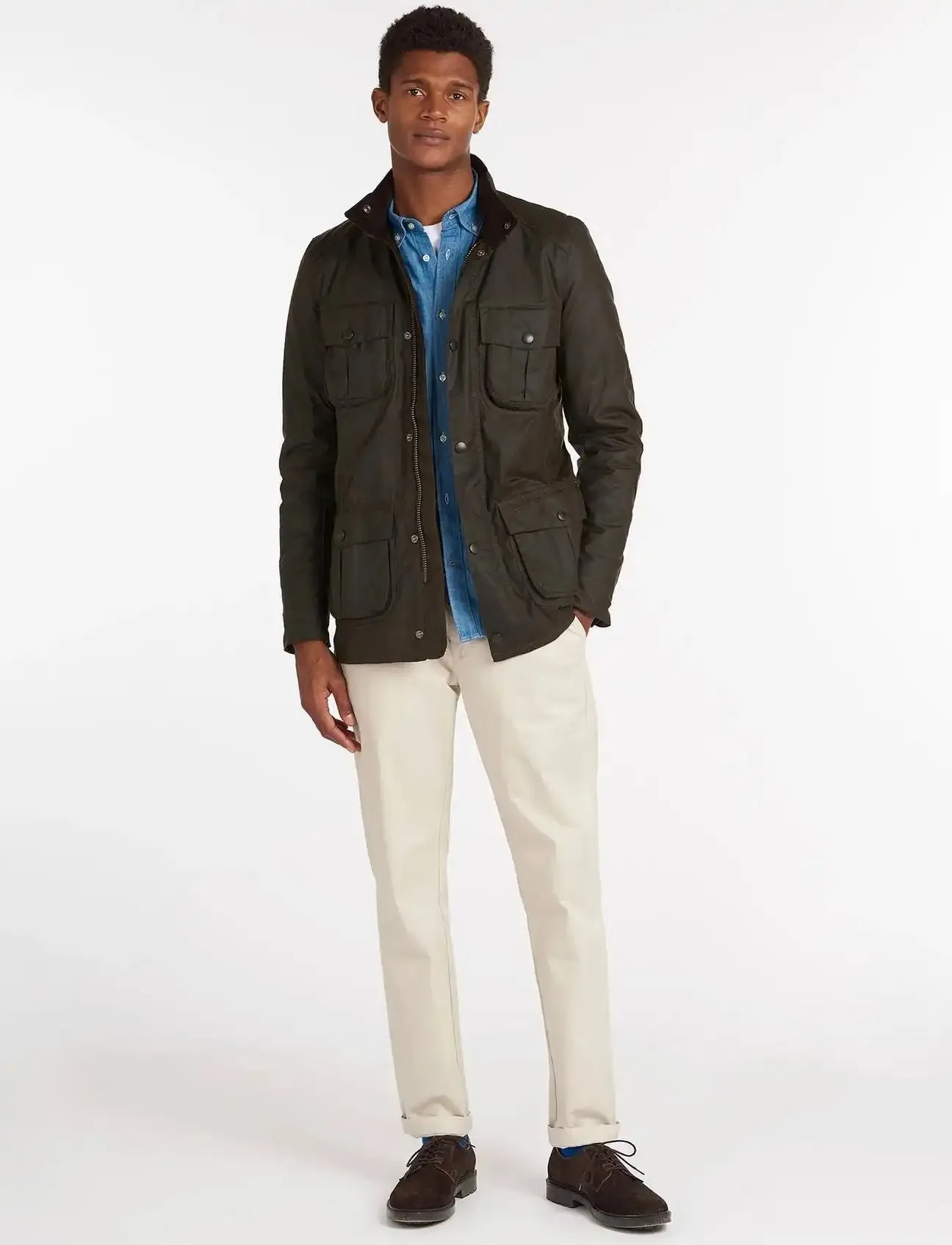 Barbour Mens Corbridge Waxed Jacket Olive