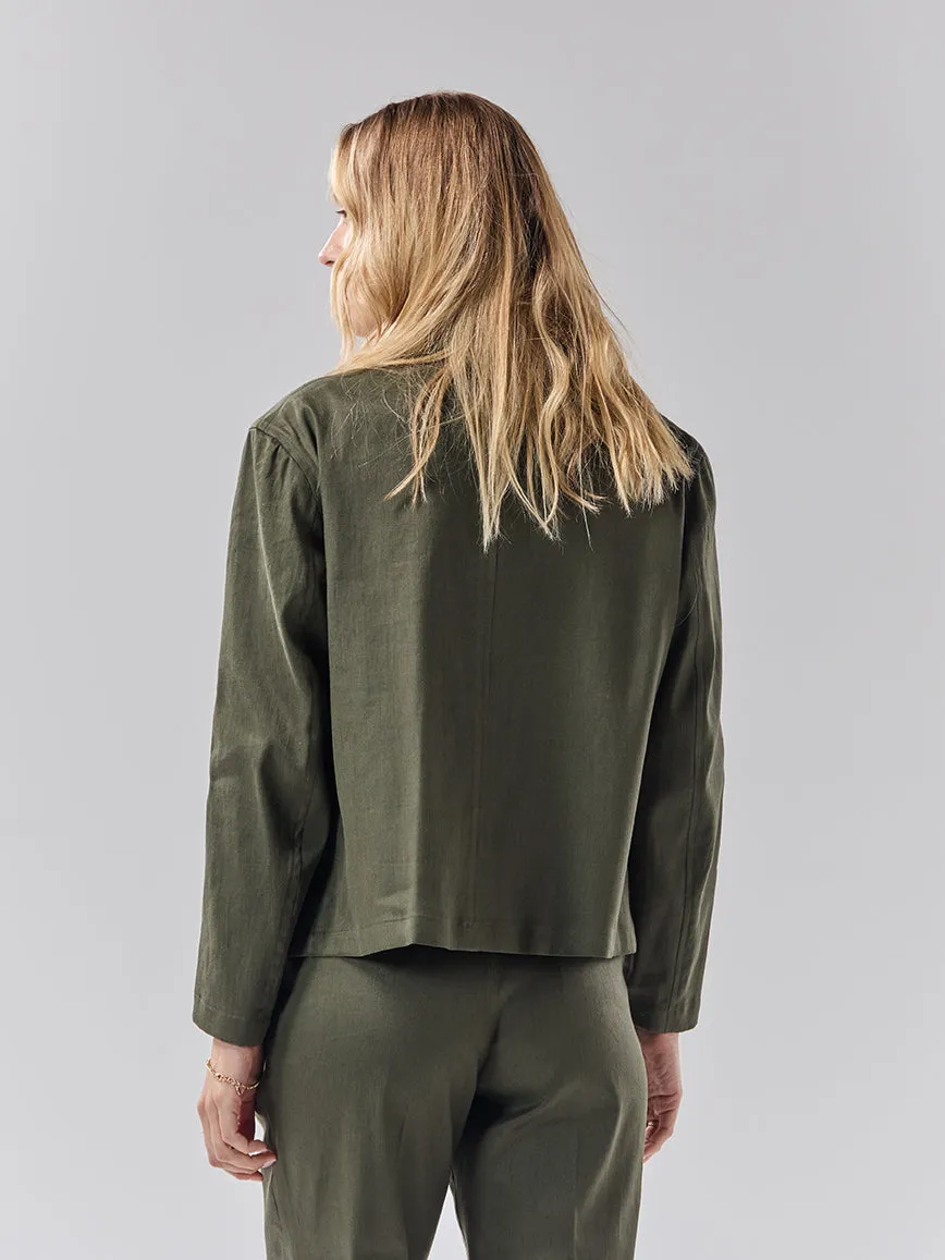 Batch 05 - Womens Bottle Green Linen Suit