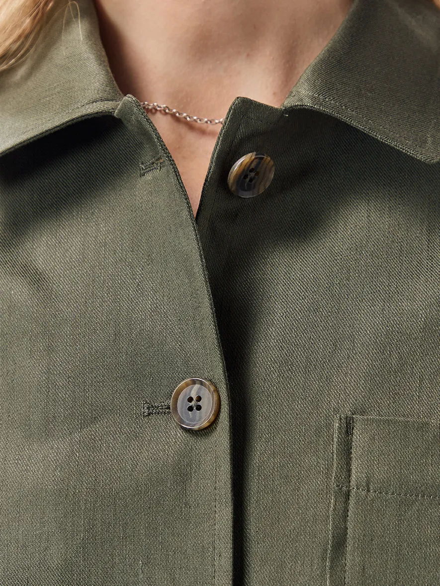 Batch 05 - Womens Bottle Green Linen Suit