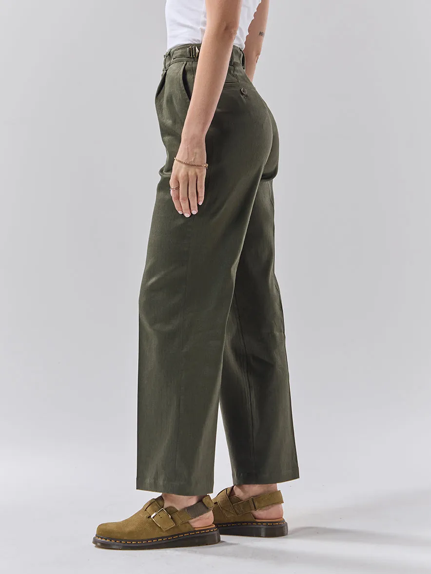 Batch 05 - Womens Bottle Green Linen Suit