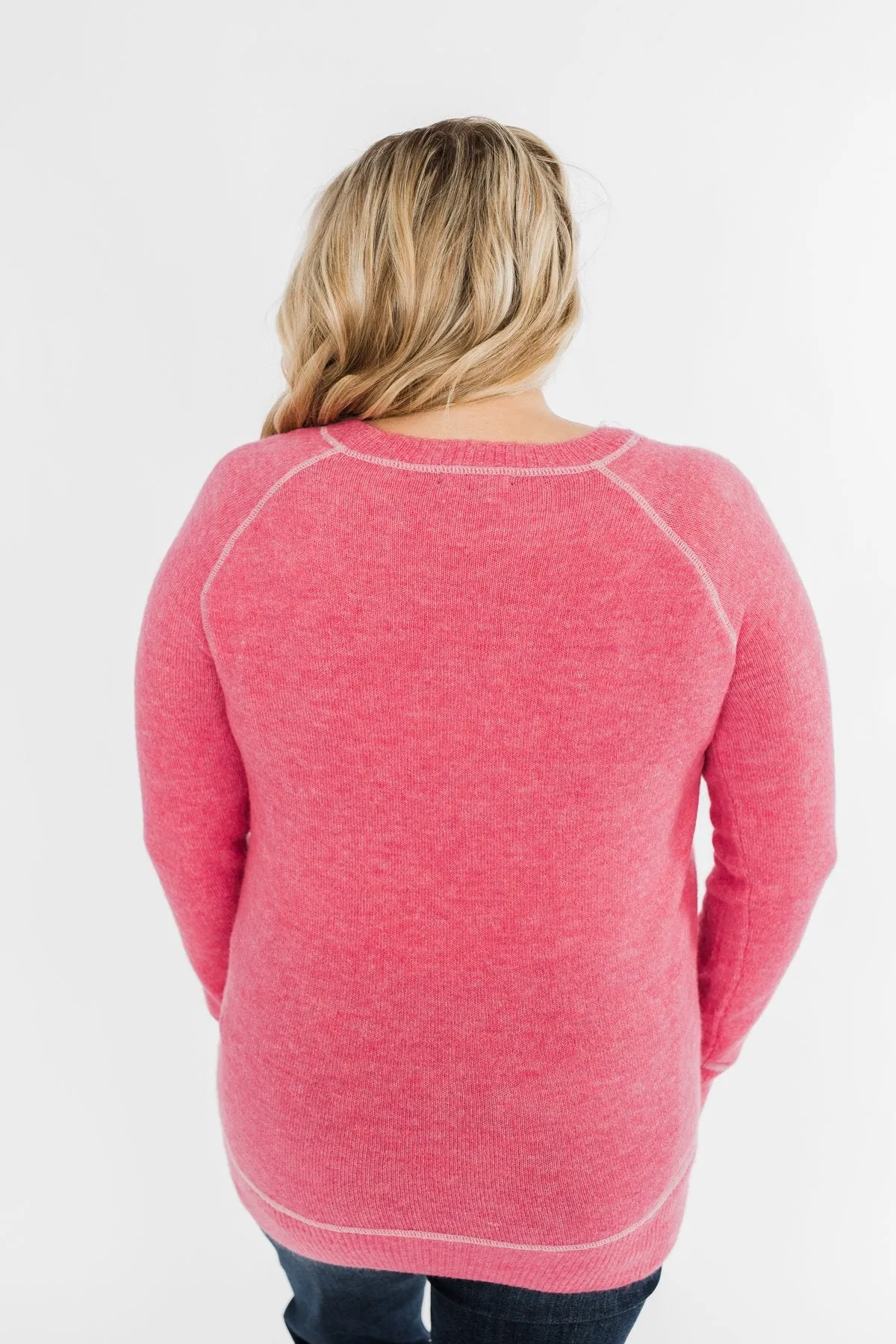 Beautiful Mornings Knitted Sweater- Bubblegum Pink