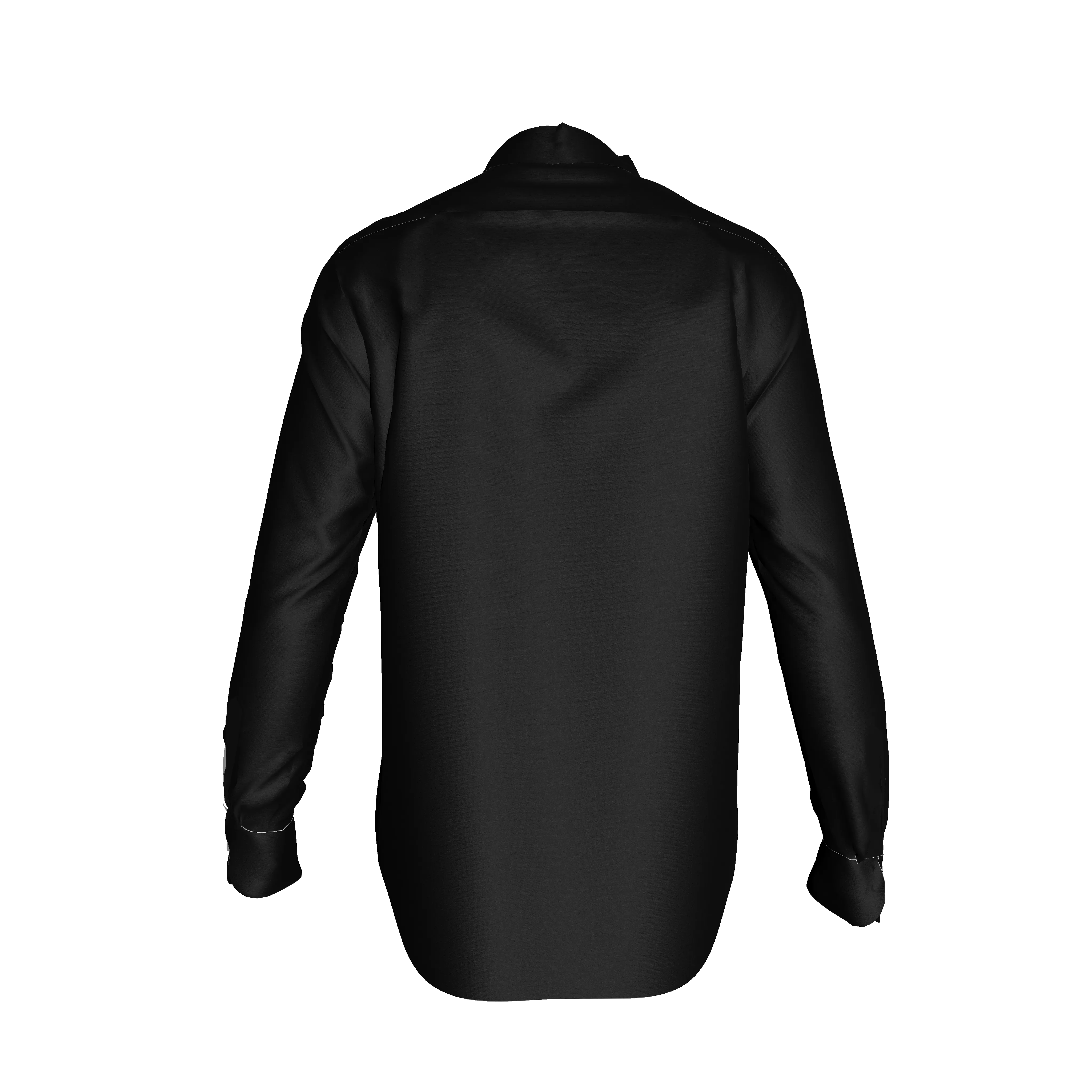 Black Gloved One Stretch Silk Button-Up