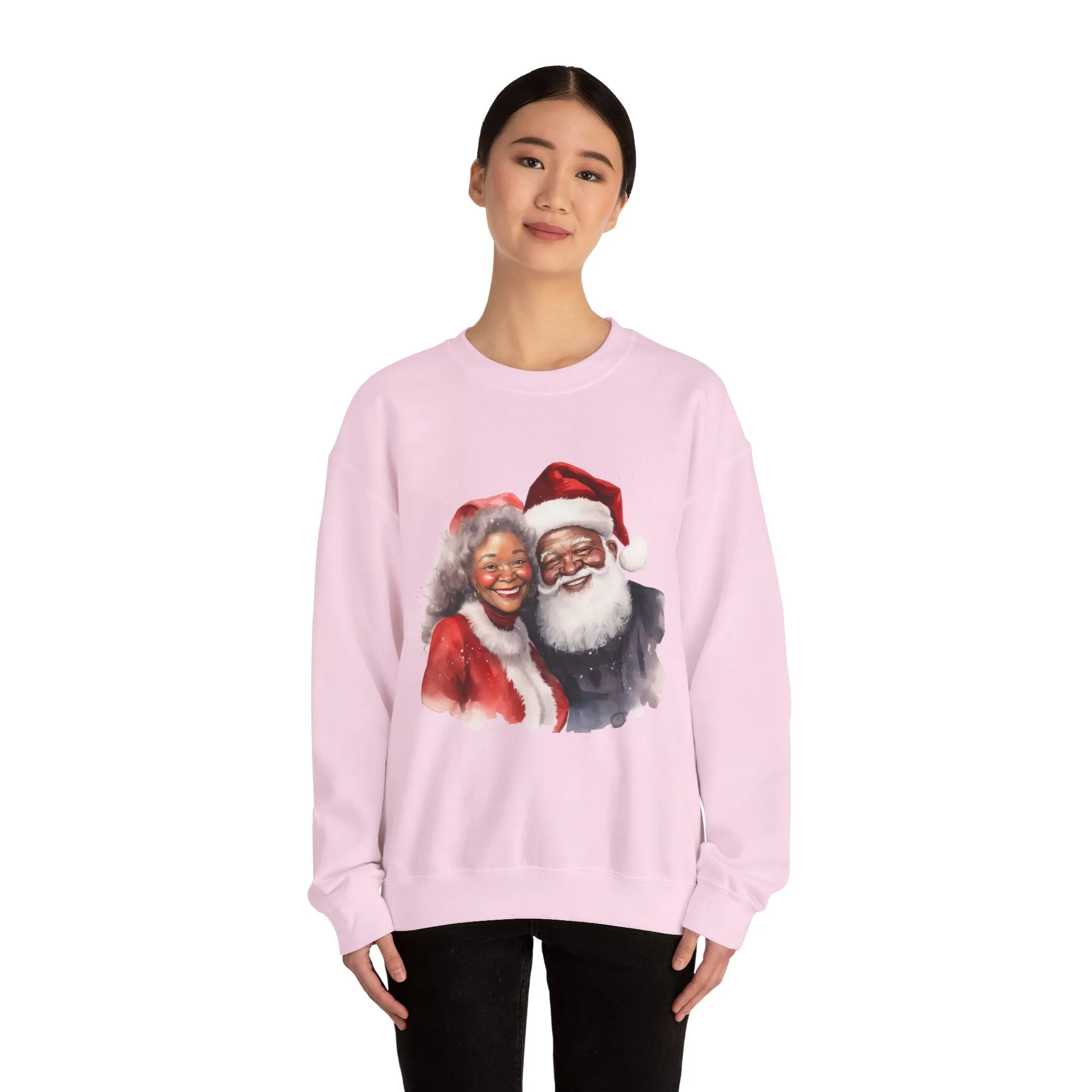Black Santa 10 Unisex Heavy Blend™ Crewneck Sweatshirt