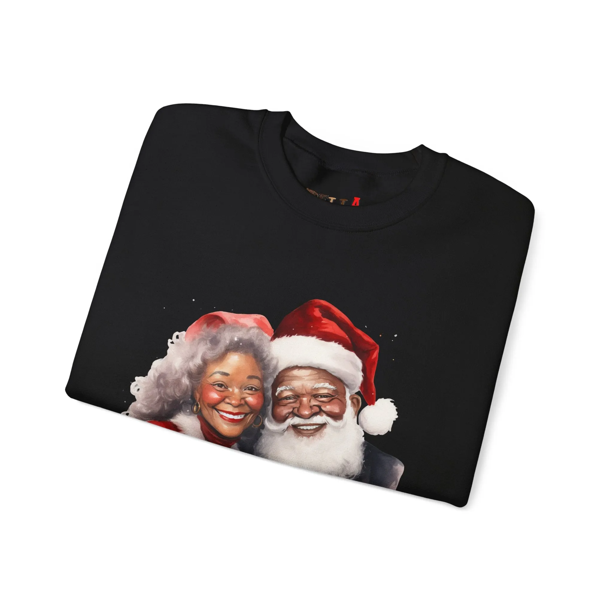Black Santa 10 Unisex Heavy Blend™ Crewneck Sweatshirt