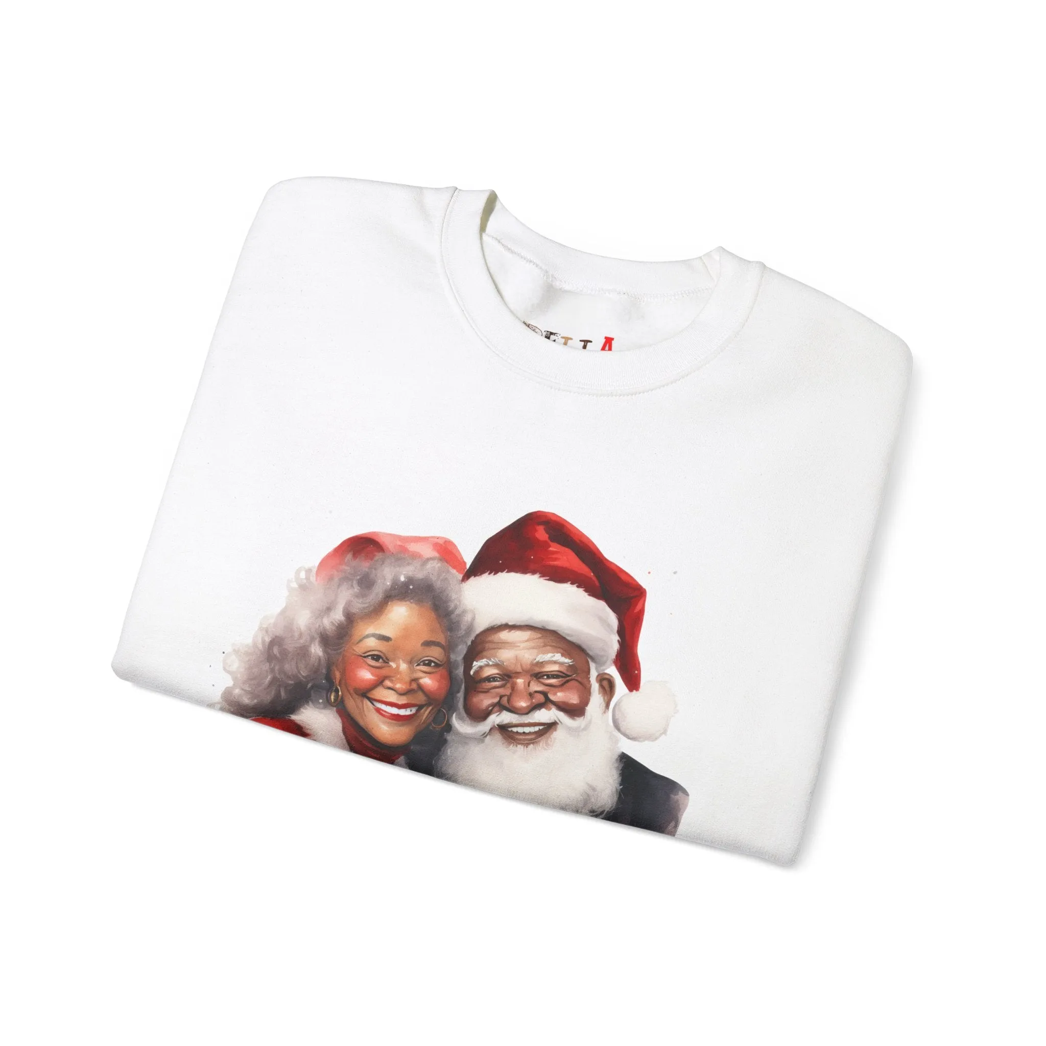 Black Santa 10 Unisex Heavy Blend™ Crewneck Sweatshirt