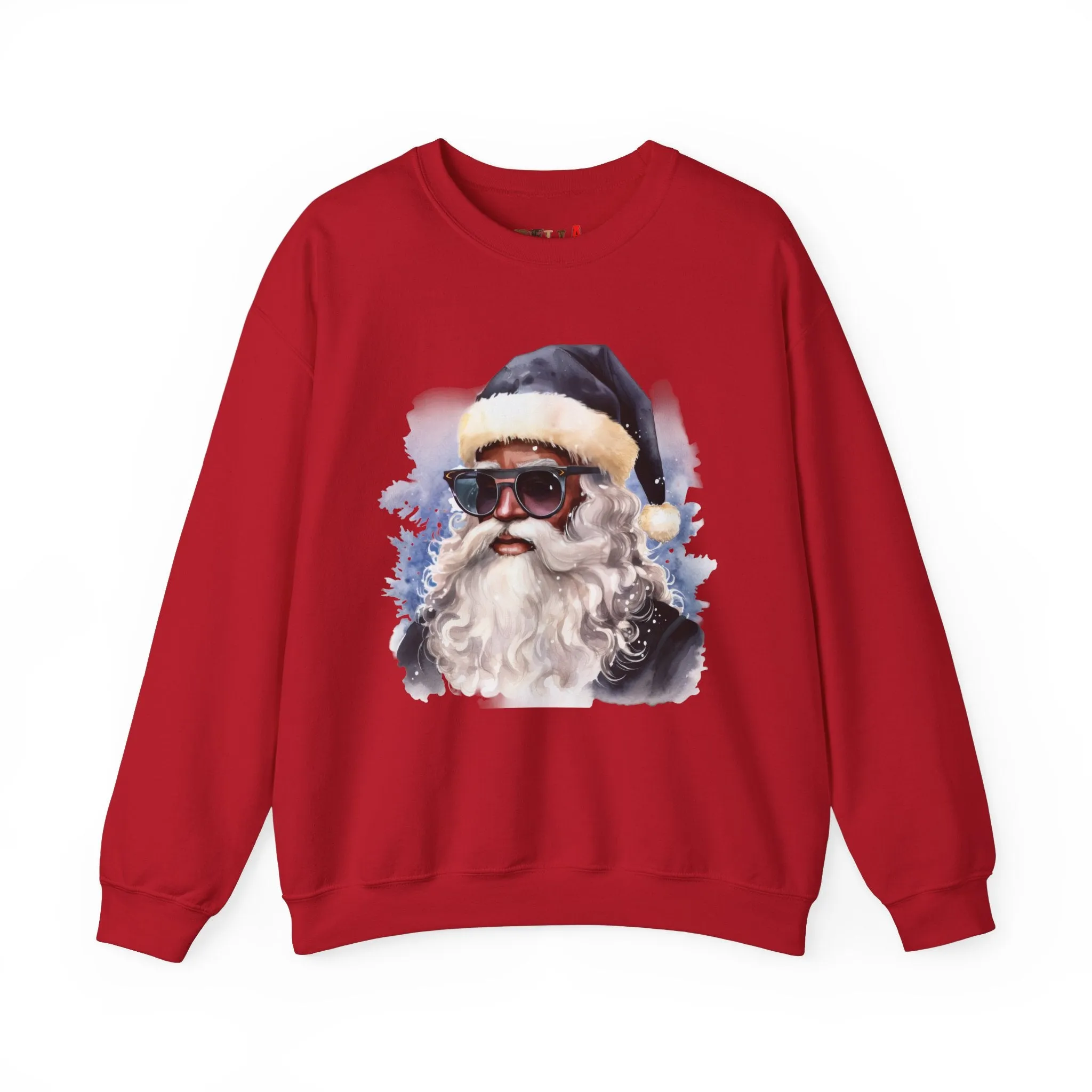 Black Santa 5 Unisex Heavy Blend™ Crewneck Sweatshirt