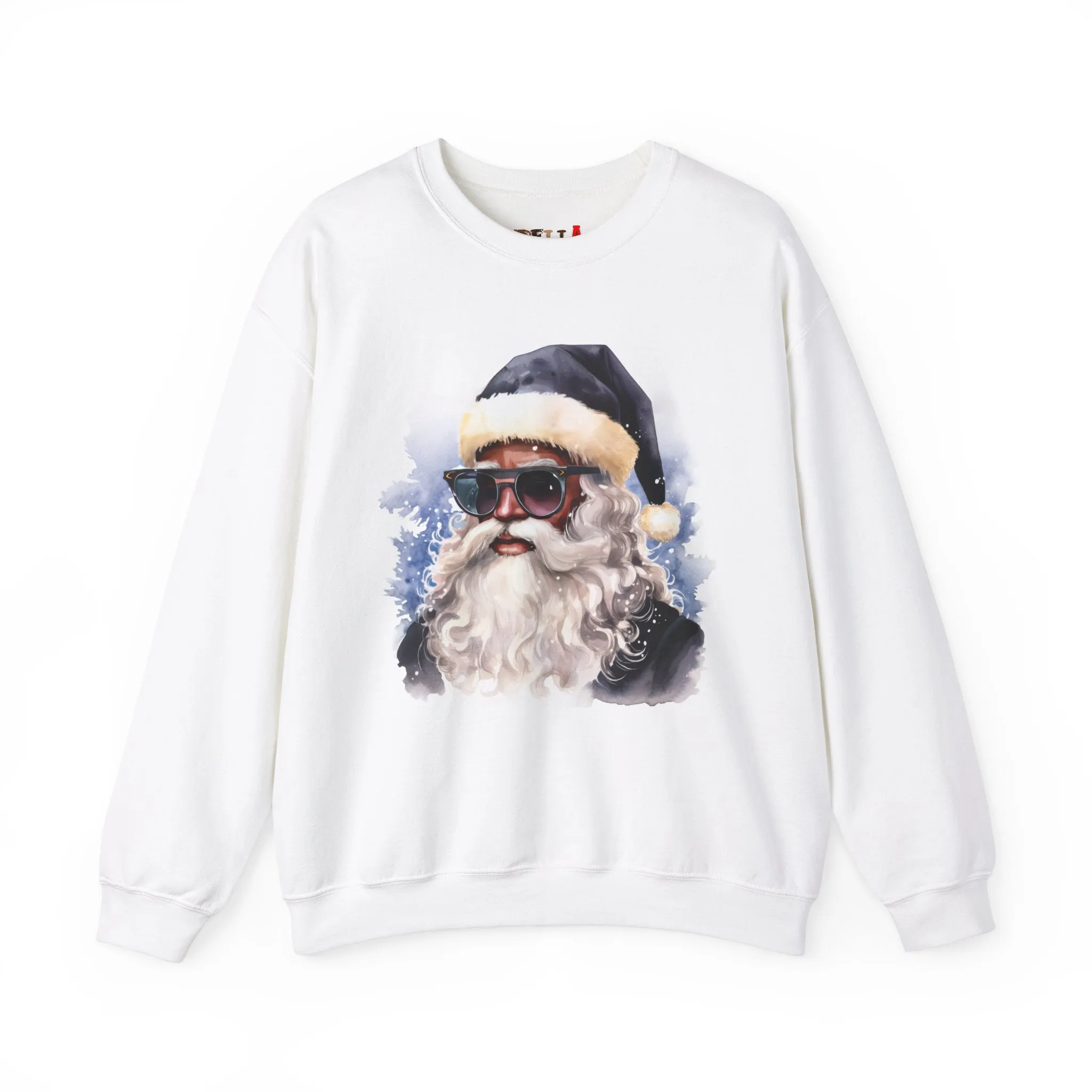 Black Santa 5 Unisex Heavy Blend™ Crewneck Sweatshirt