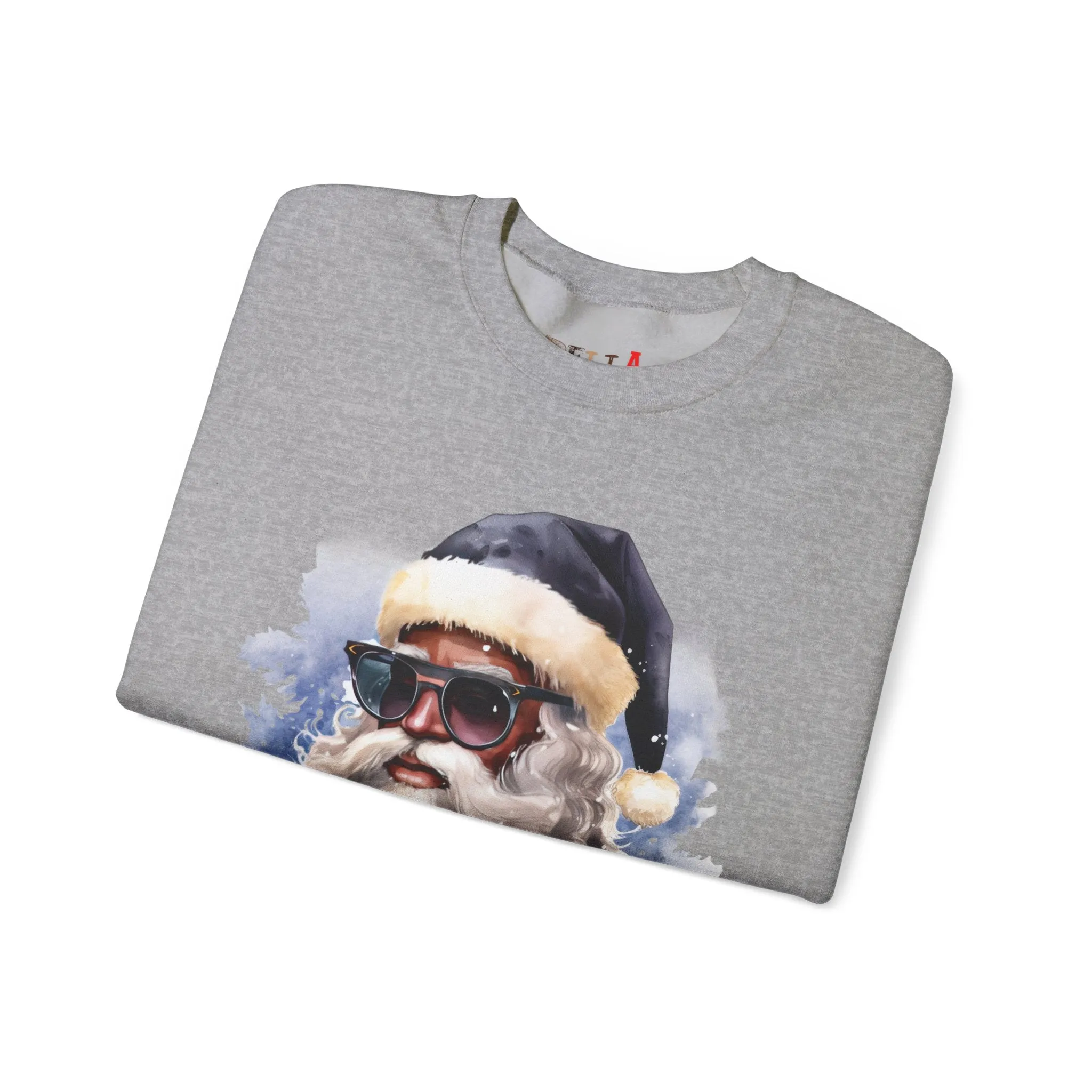 Black Santa 5 Unisex Heavy Blend™ Crewneck Sweatshirt
