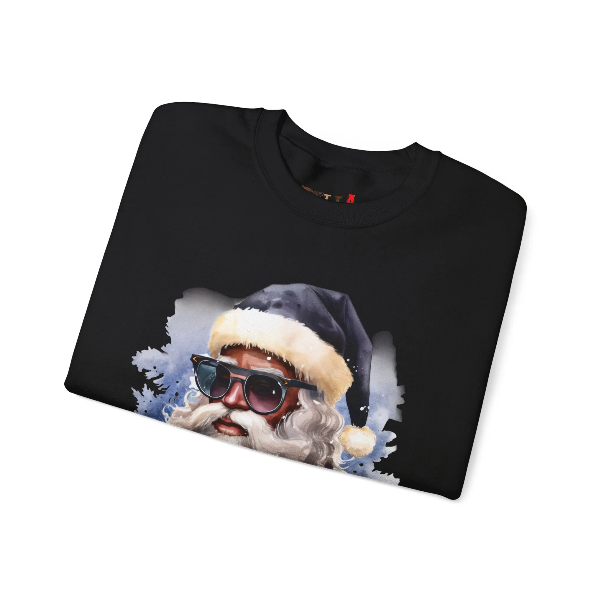 Black Santa 5 Unisex Heavy Blend™ Crewneck Sweatshirt