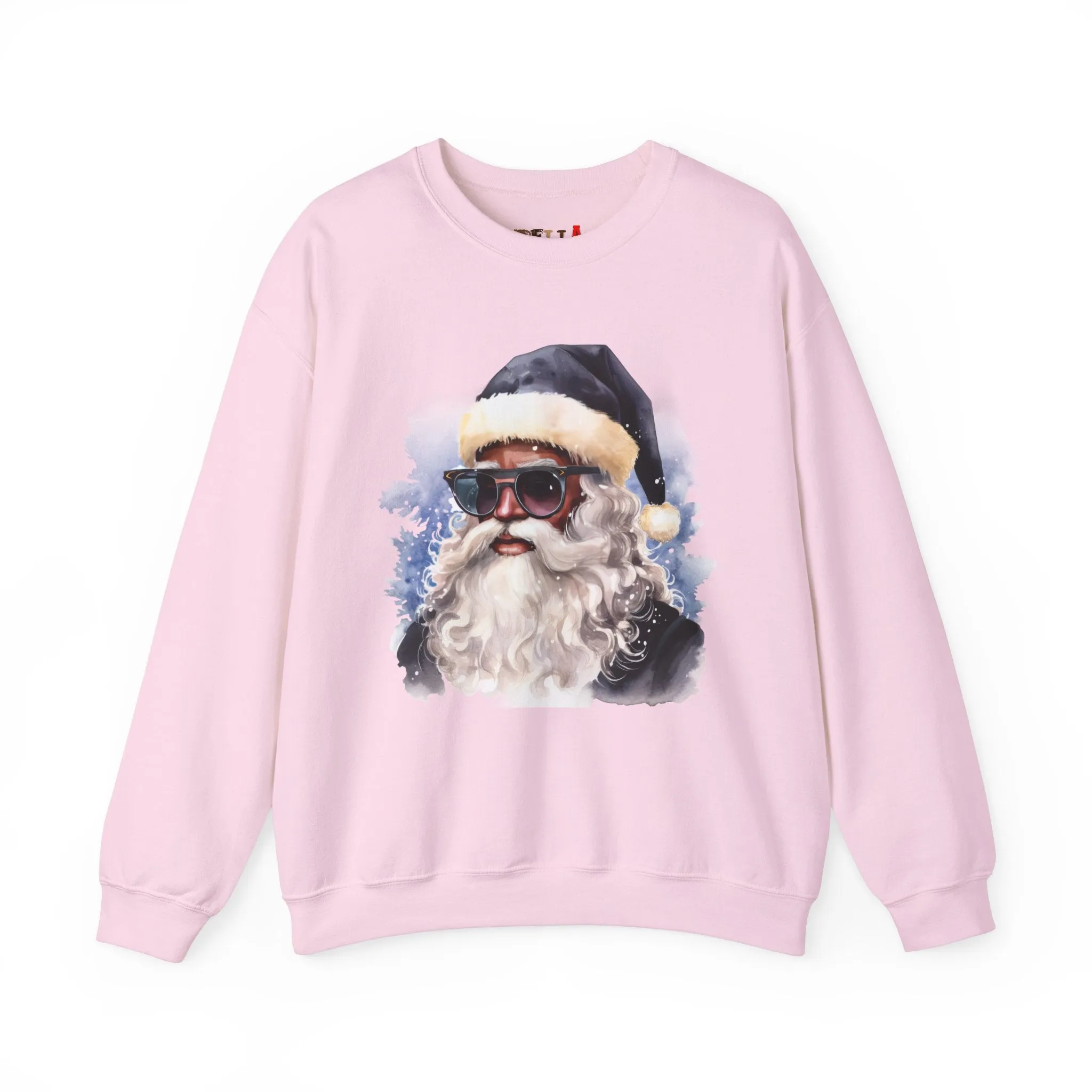 Black Santa 5 Unisex Heavy Blend™ Crewneck Sweatshirt