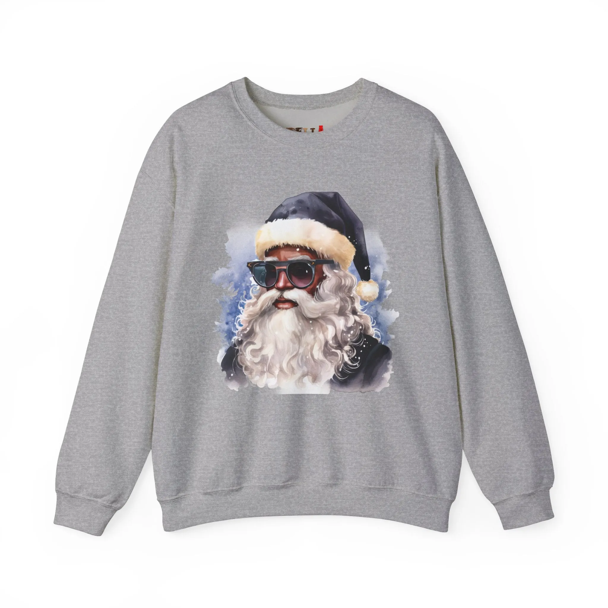 Black Santa 5 Unisex Heavy Blend™ Crewneck Sweatshirt