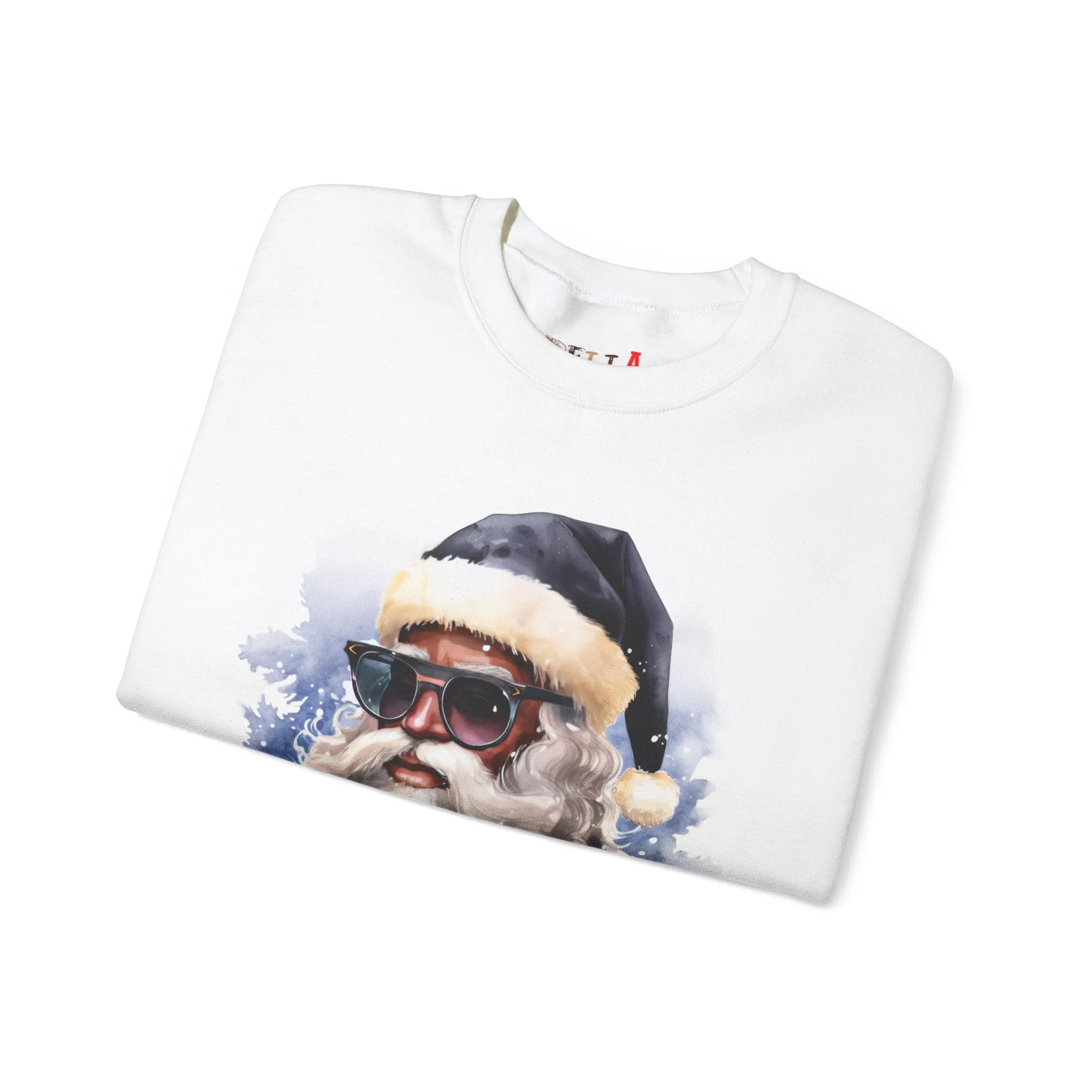 Black Santa 5 Unisex Heavy Blend™ Crewneck Sweatshirt