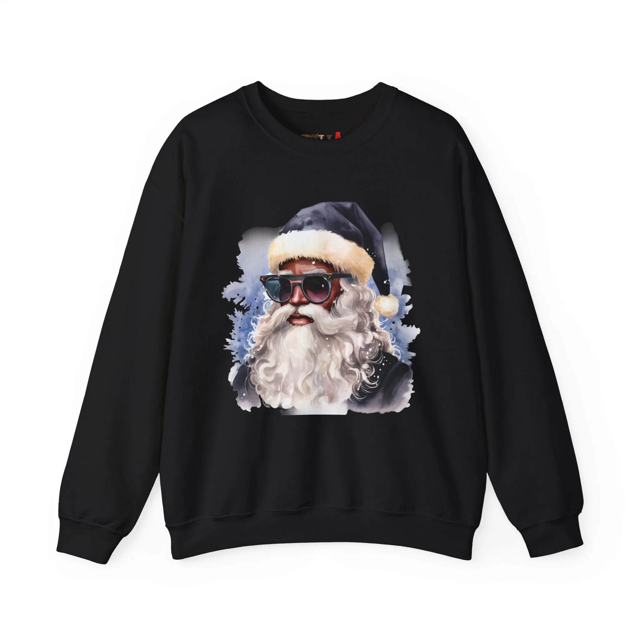 Black Santa 5 Unisex Heavy Blend™ Crewneck Sweatshirt