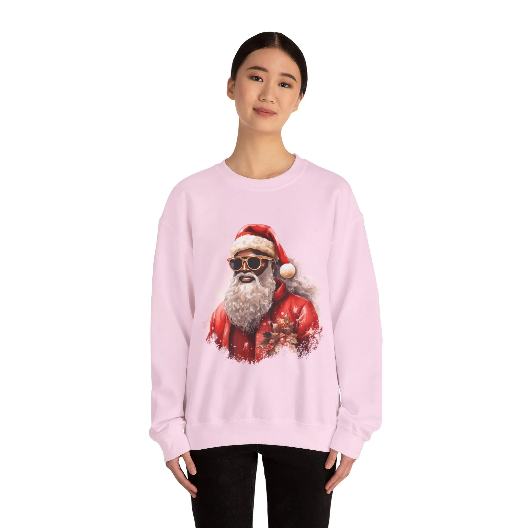 Black Santa Unisex Heavy Blend™ Crewneck Sweatshirt