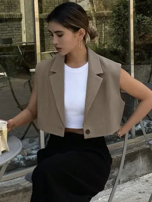 Blazer corto sin mangas para mujer - Cherry Vibes