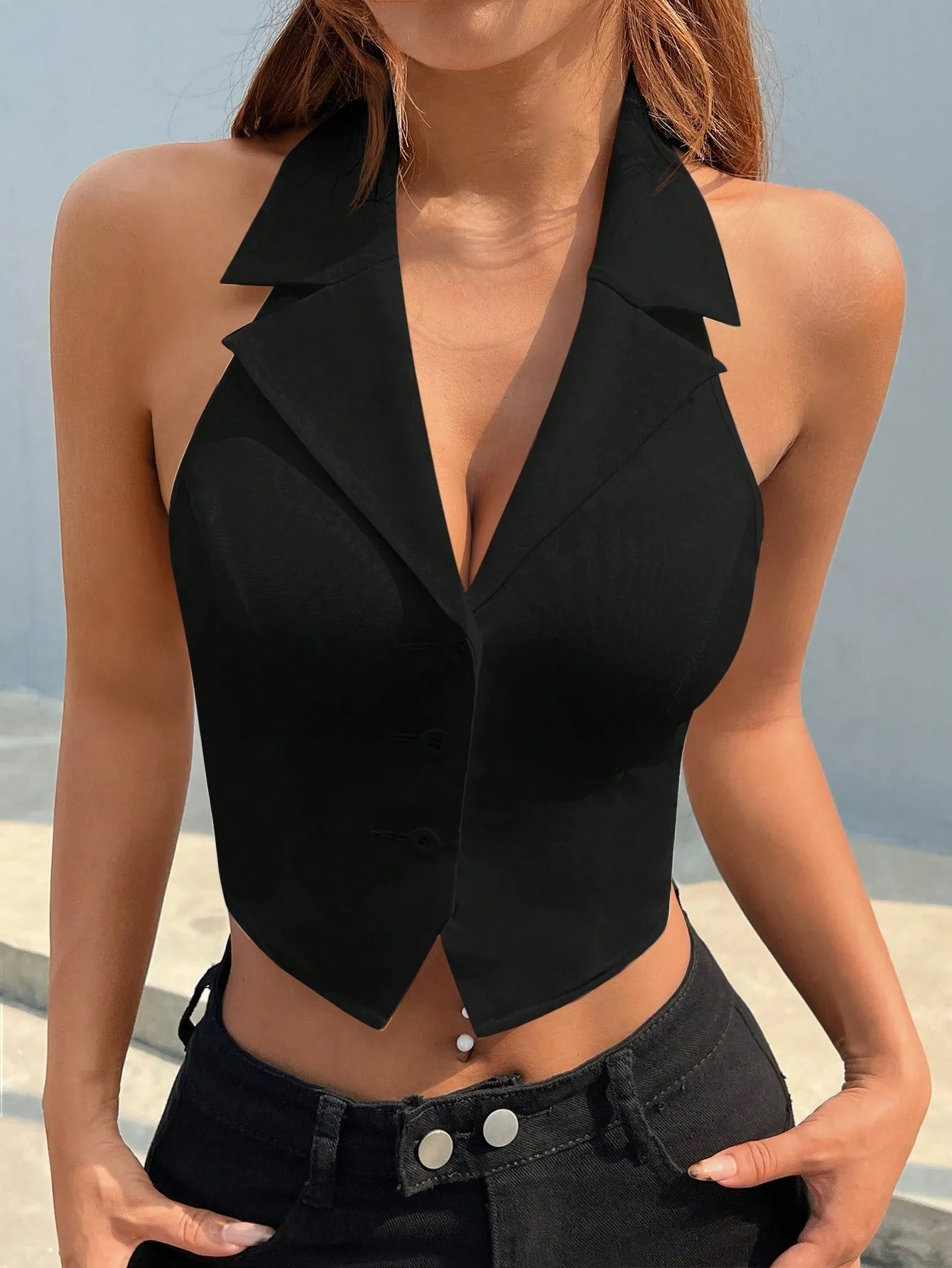 Blazer EZwear sin mangas para mujer