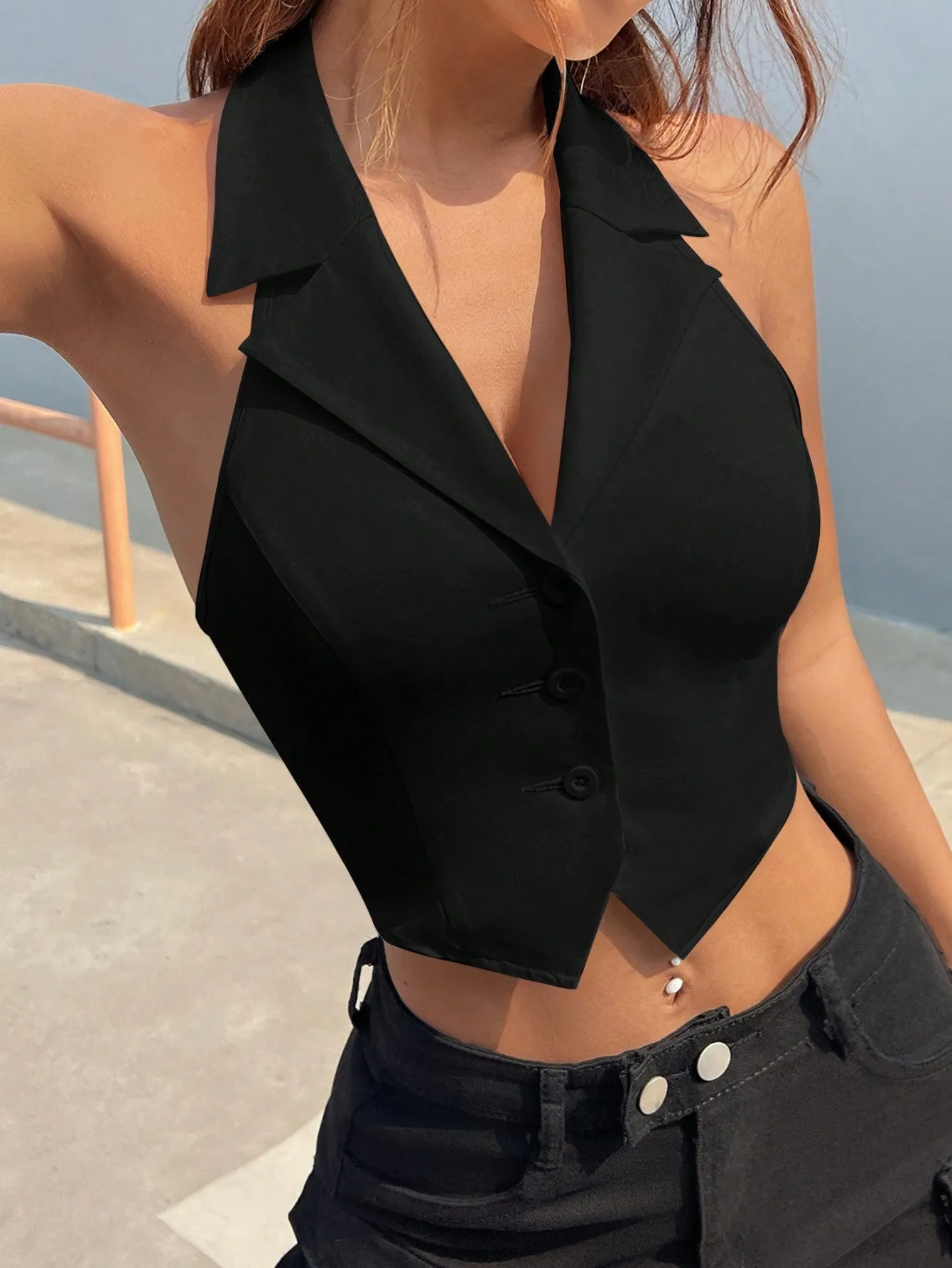 Blazer EZwear sin mangas para mujer