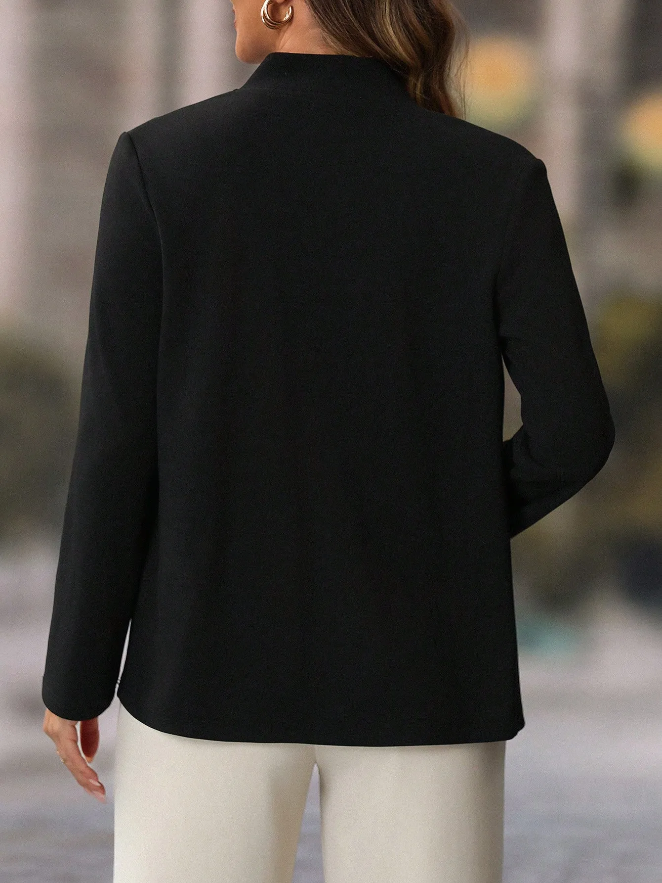 Blazer negro ajustado para mujer - Cherry Vibes