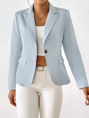Blazer unicolor con botón de Cherry Vibes en