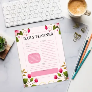 Blossom Daily Planner Notepad for Creative Organization