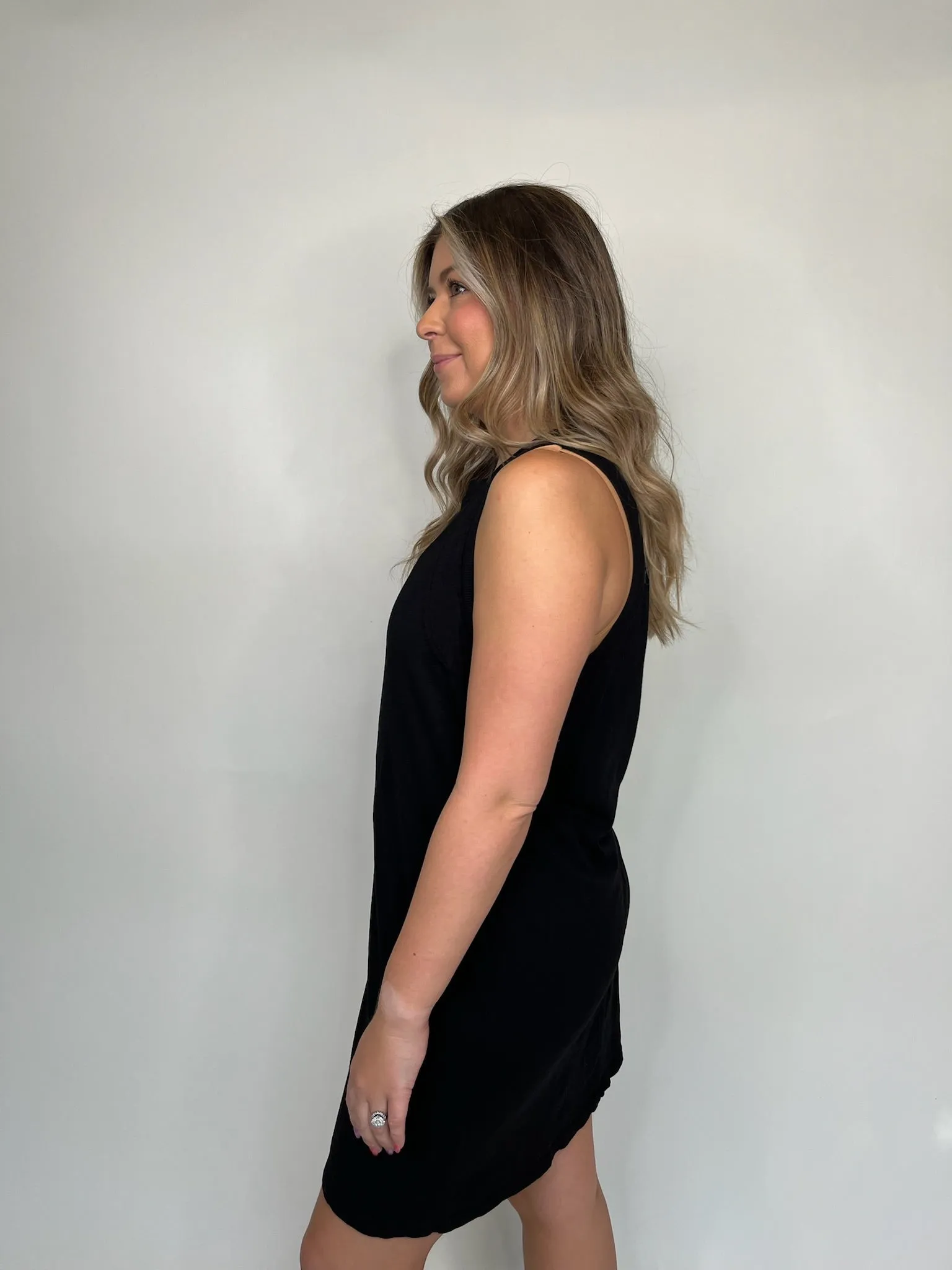 Bobi Raglan Seamed Tank Dress