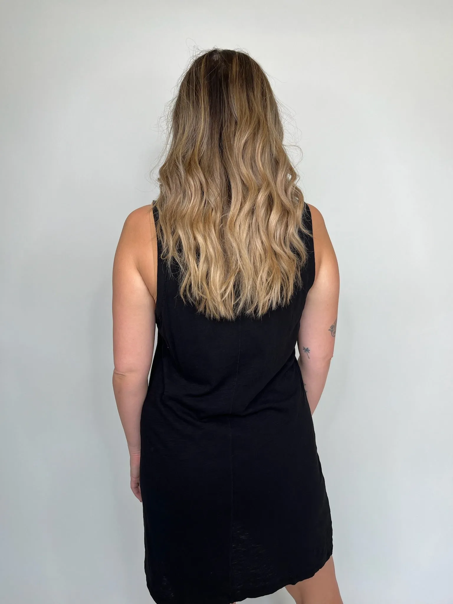 Bobi Raglan Seamed Tank Dress