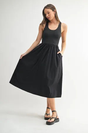 BreezeEase Rib Tank Midi Dress
