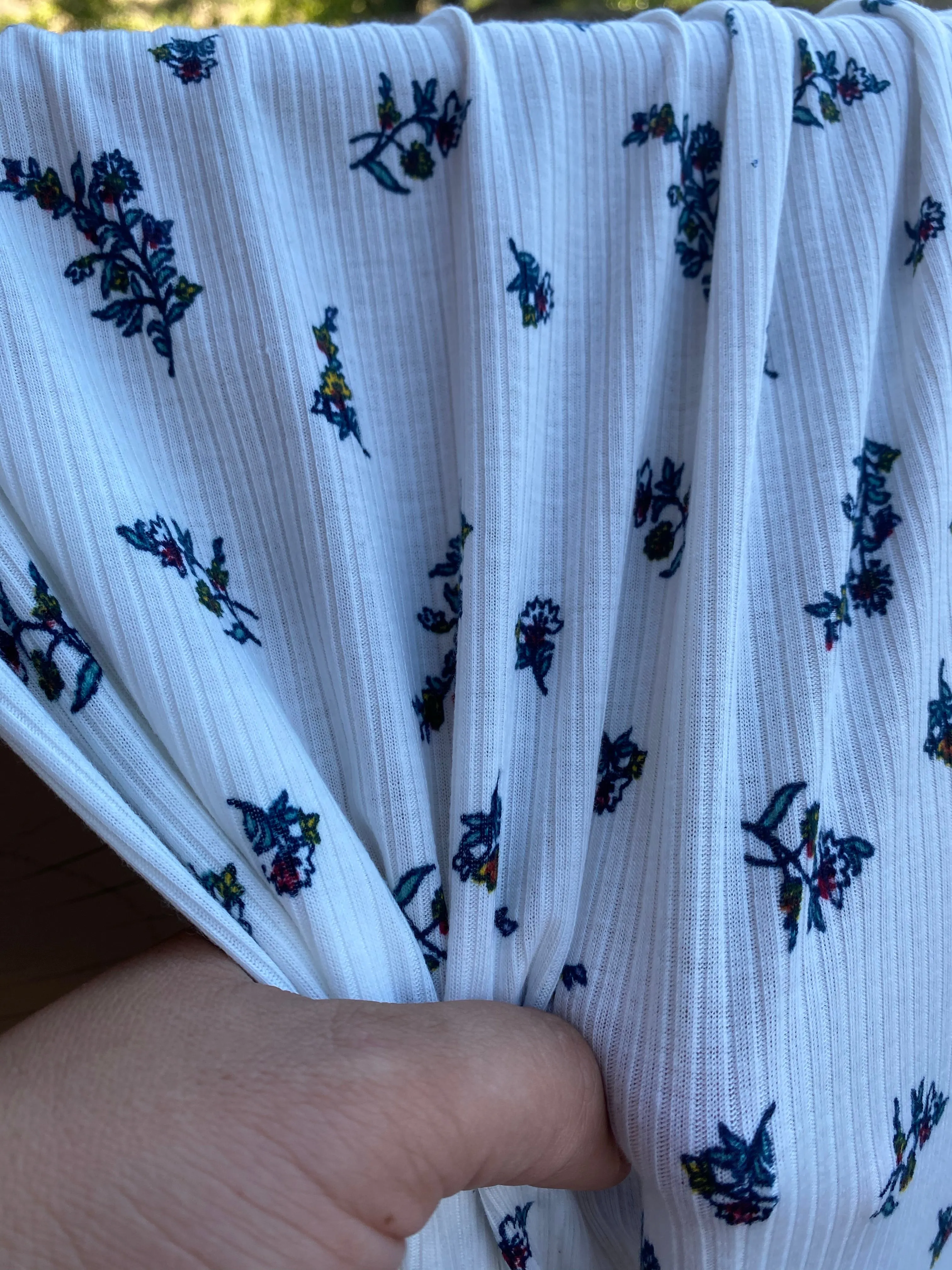 Brooke Small Floral Rib Knit