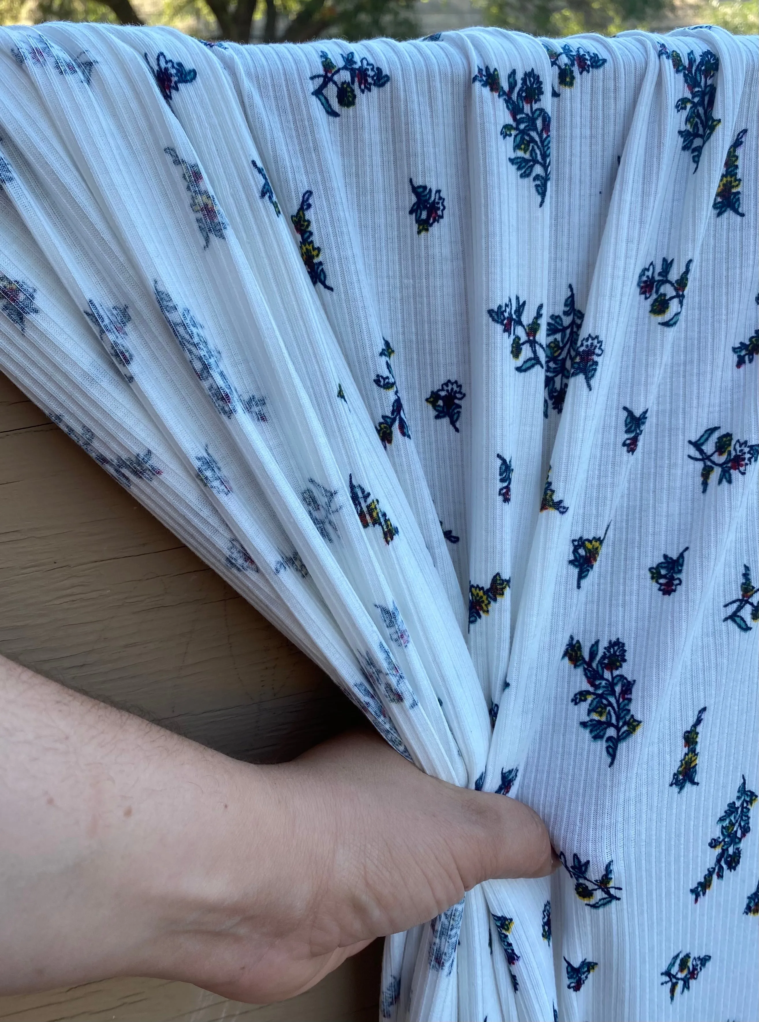 Brooke Small Floral Rib Knit