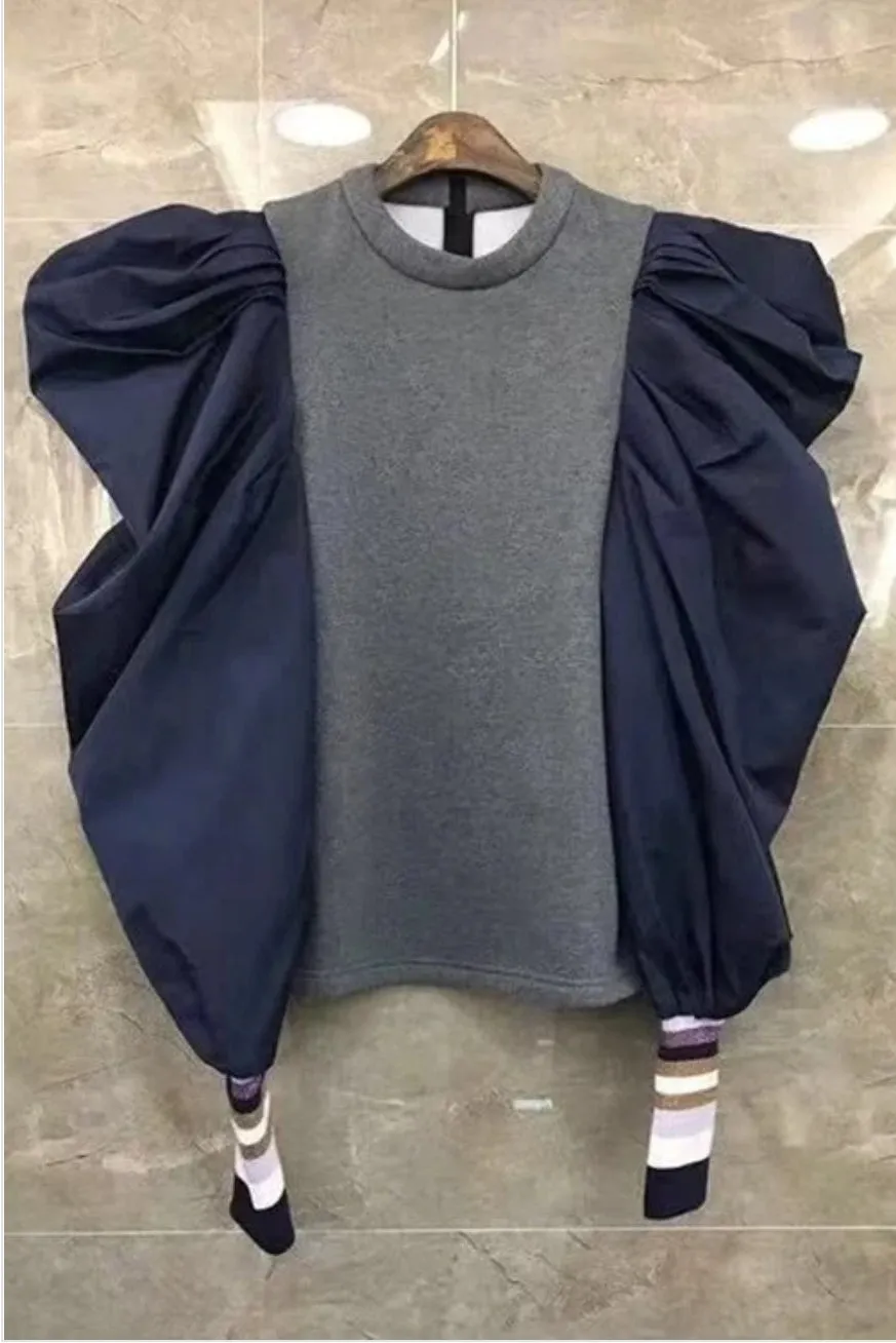 Bubble ruffle top