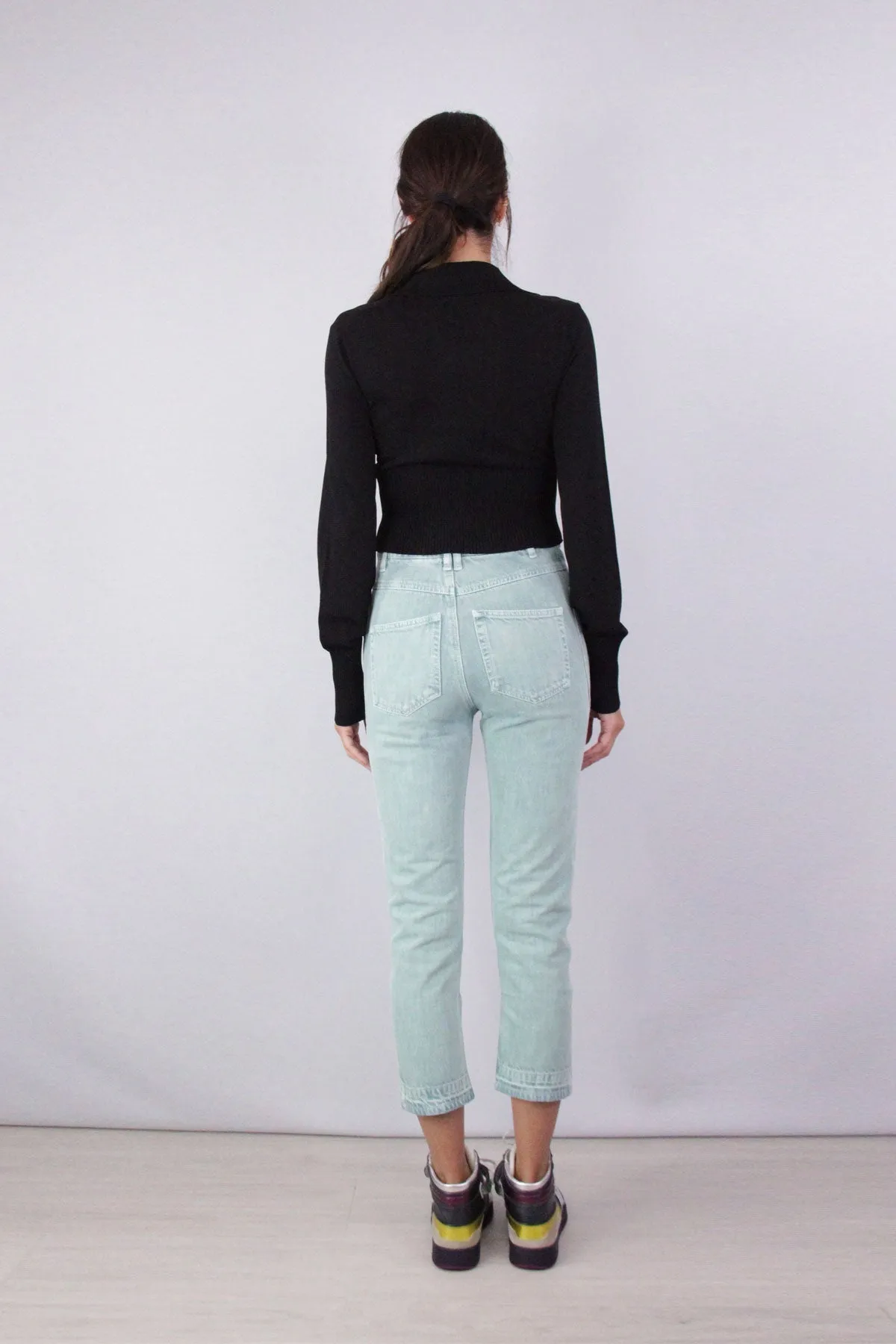 Burgos Long Sleeve Knit Top in Black