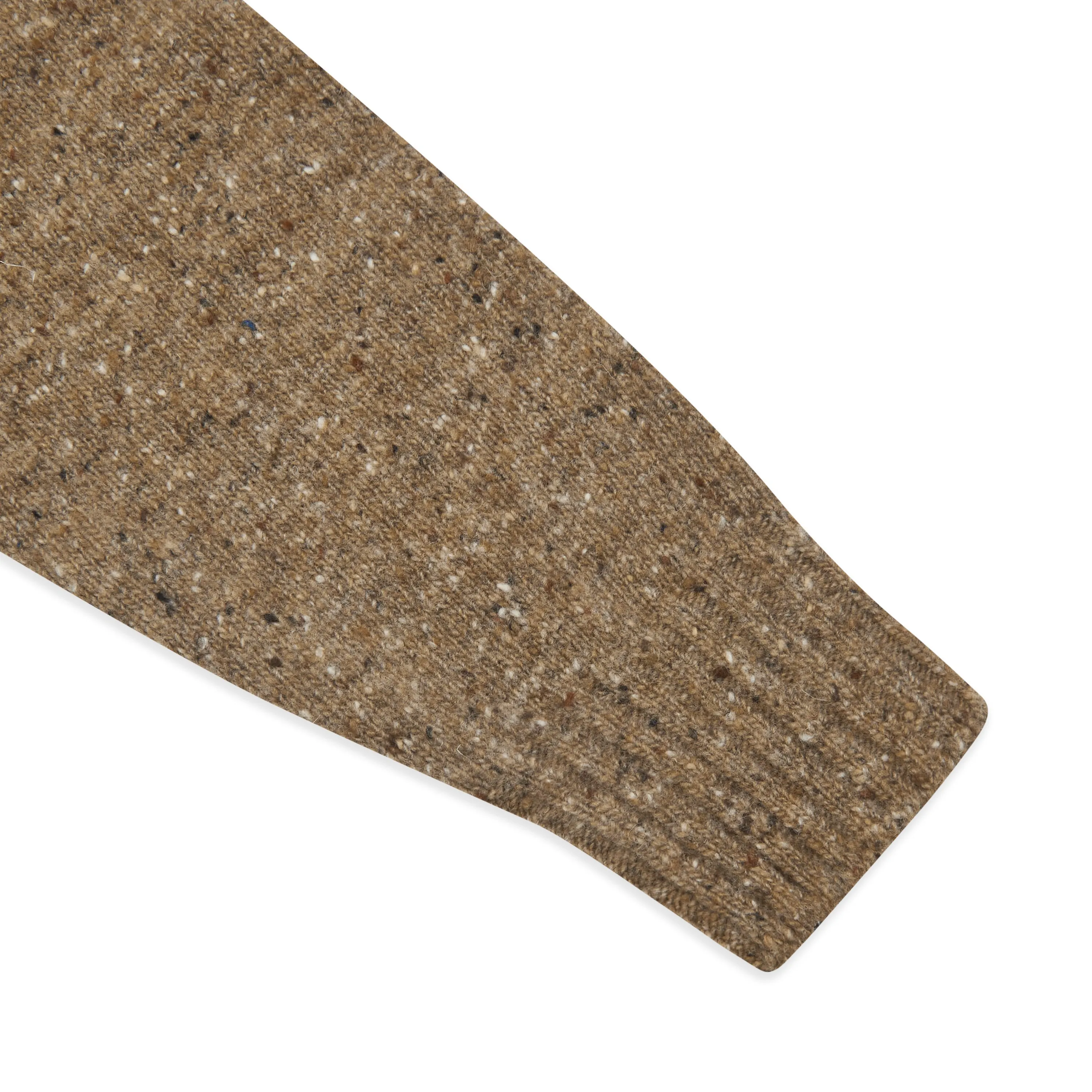 Burrows & Hare Merino Donegal Crew Neck Jumper - Light Brown