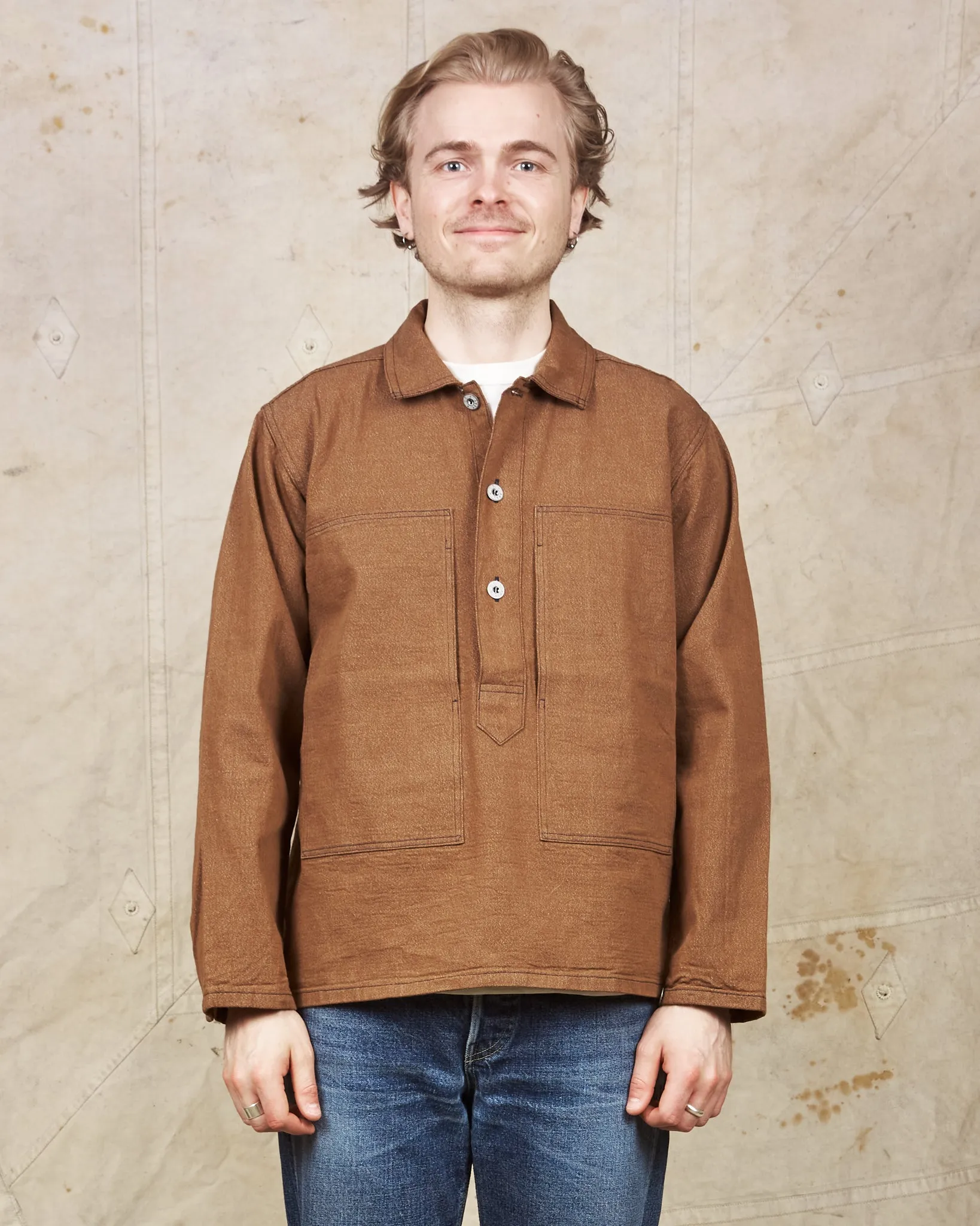 Buzz Rickson's Brown Denim Pullover Jacket