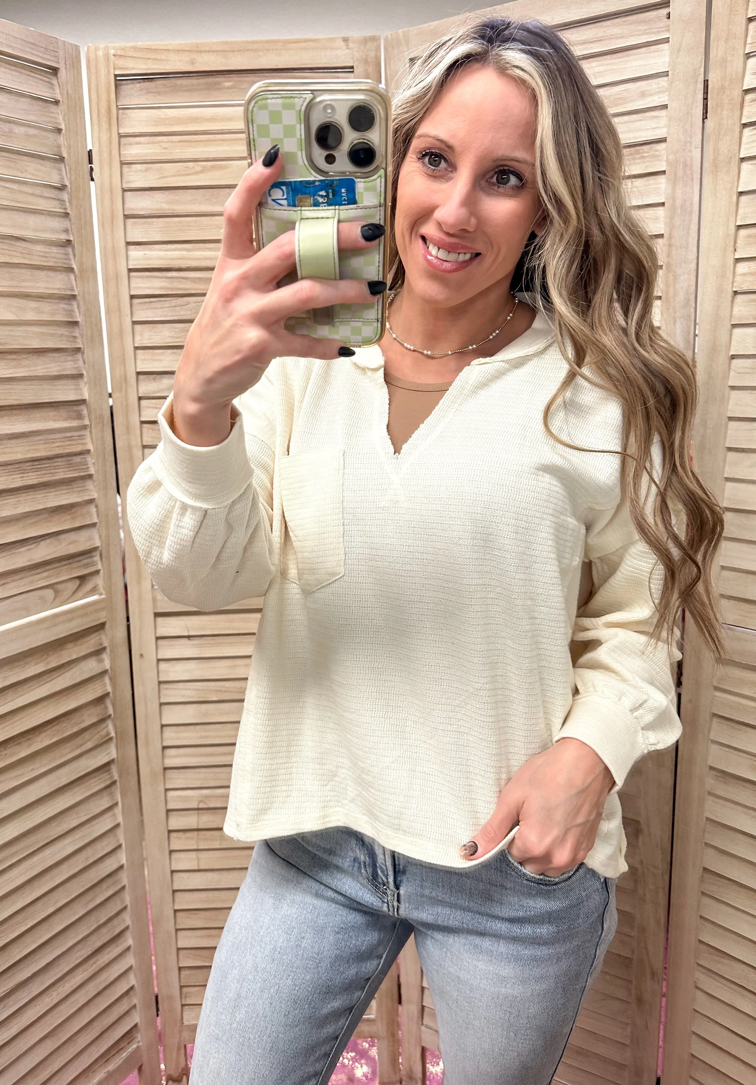 Can't Talk Right Now Longsleeve Knit Top